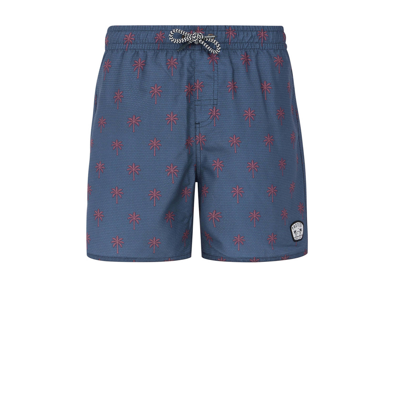 Protest zwemshort PRTFONZ JR donkerblauw Jongens Polyester All over print 116