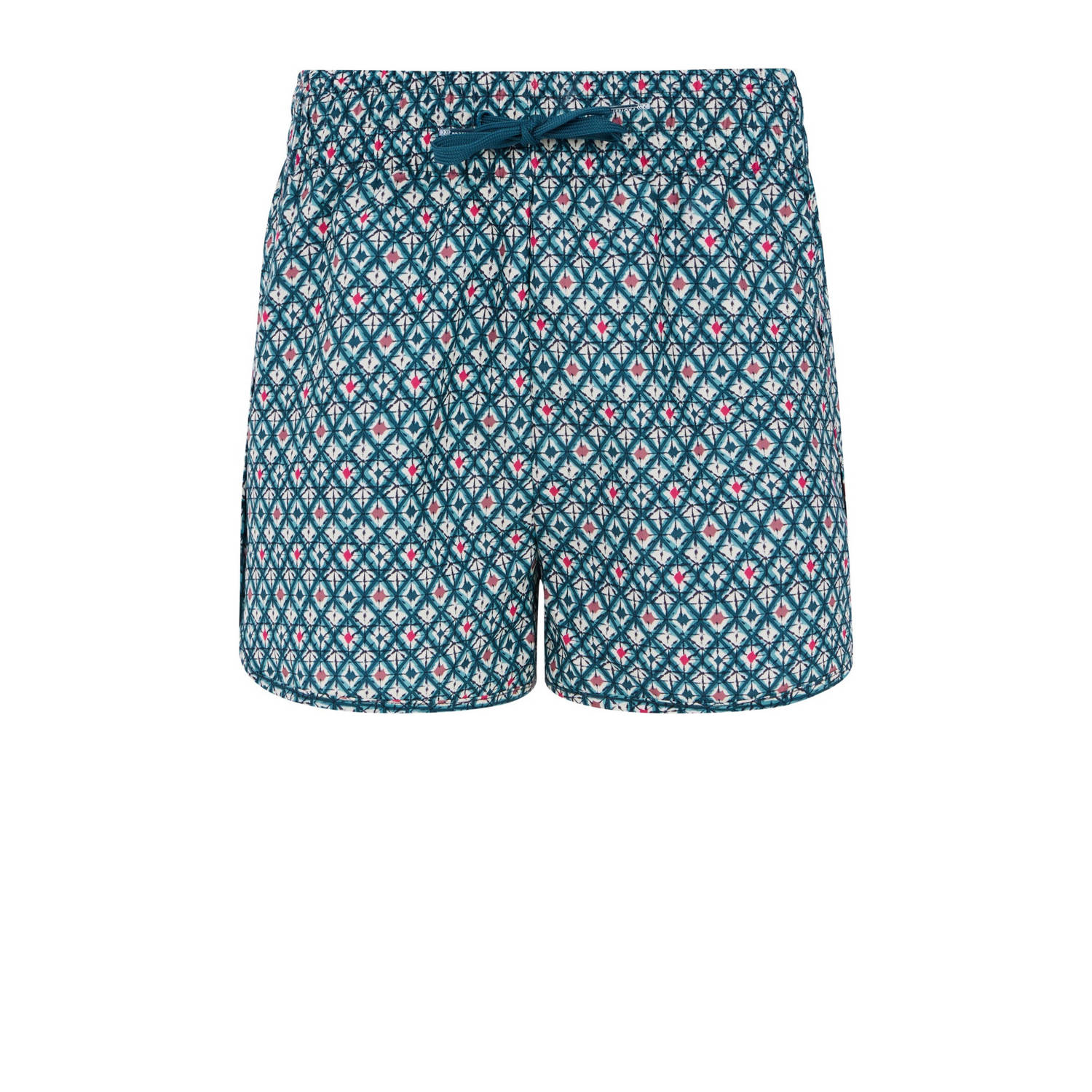 Protest casual short met all over print blauw wit rood