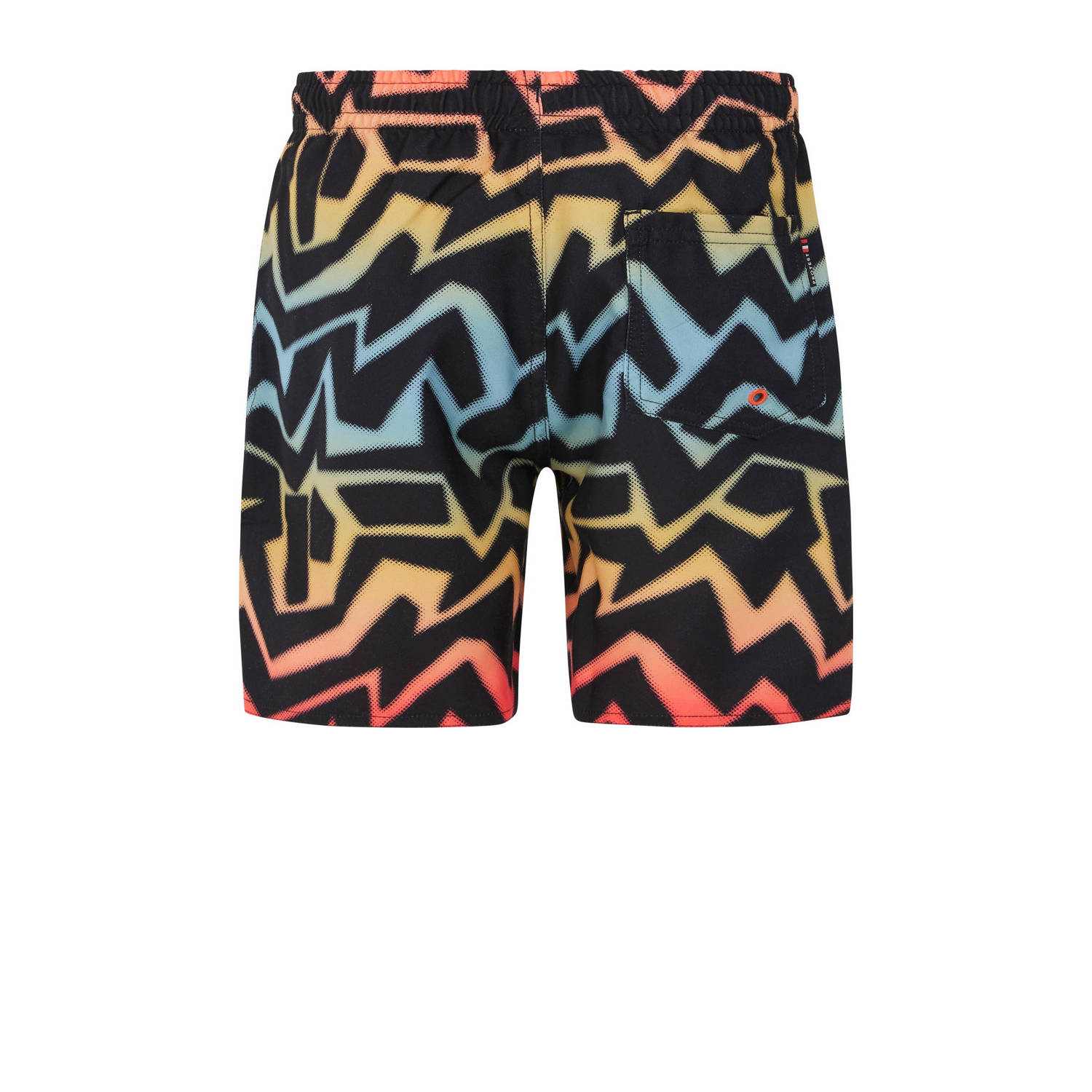 Protest zwemshort PRTDESERT JR zwart geel blauw rood