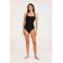 Protest voorgevormde tankini bikinitop MIXCAMO met ribstructuur zwart