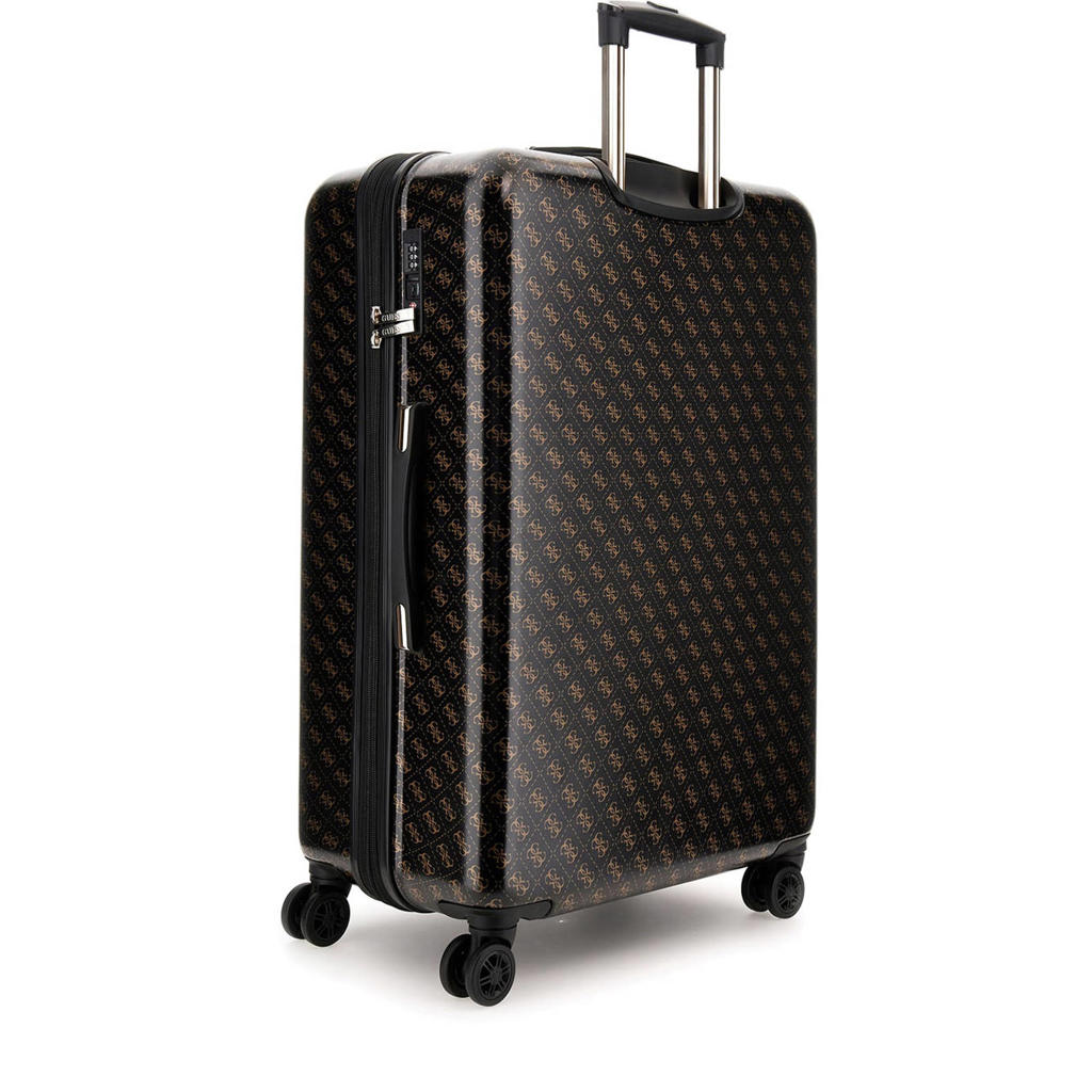 Trolley Guess Olbia Taille L - Valise Rigide Polycarbonate - Gris Foncé (Gunmetal) - Neuf