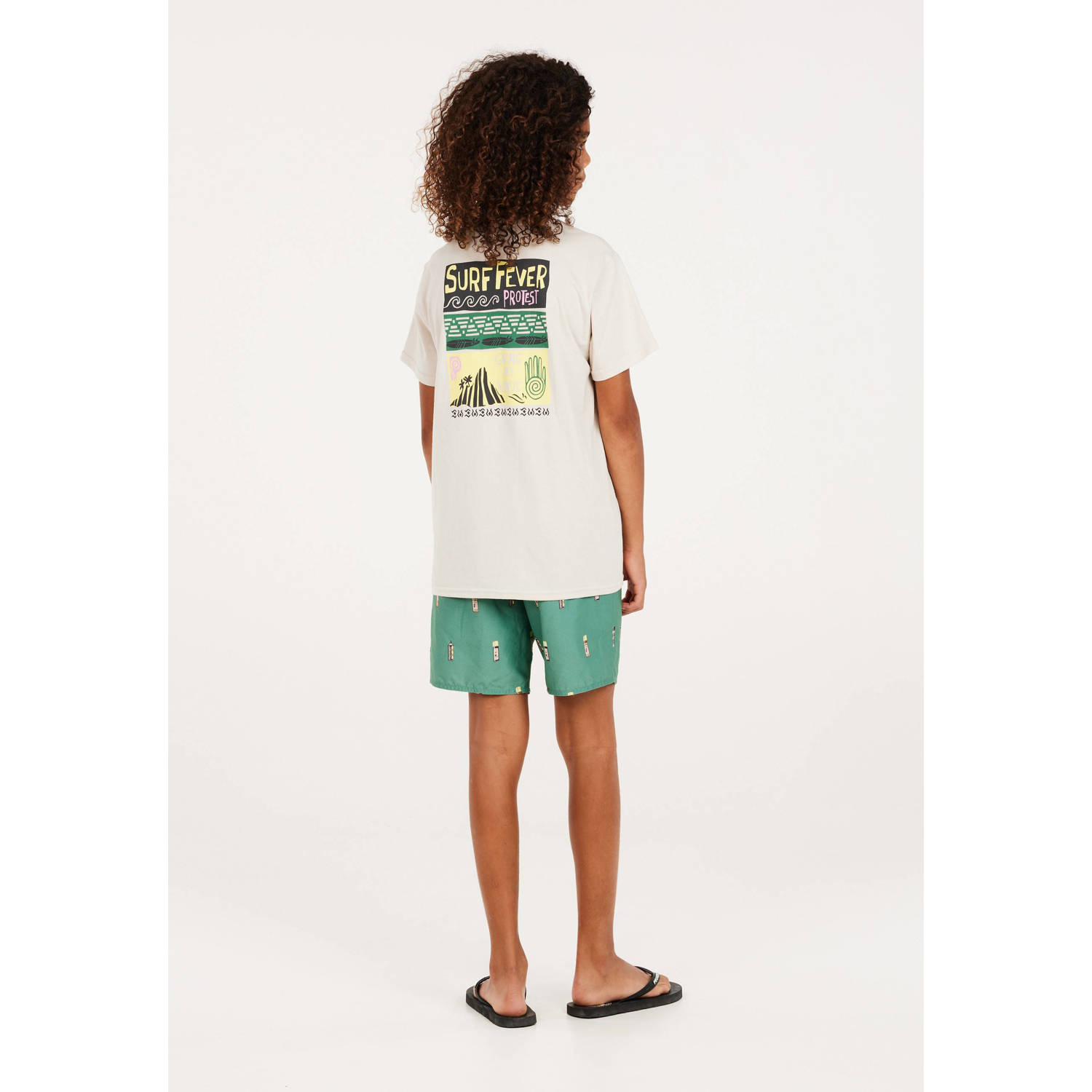 Protest T-shirt met printopdruk ecru