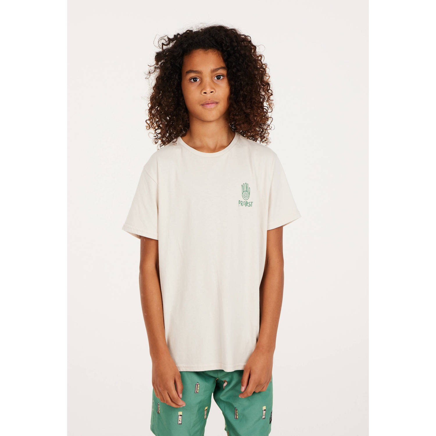 Protest T-shirt met printopdruk ecru
