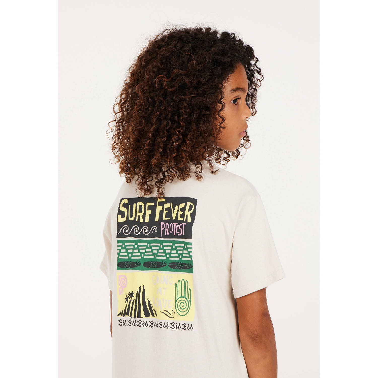Protest T-shirt met printopdruk ecru