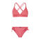 Protest voorgevormde triangel bikini set PRTBOOGIE met ribstructuur roze