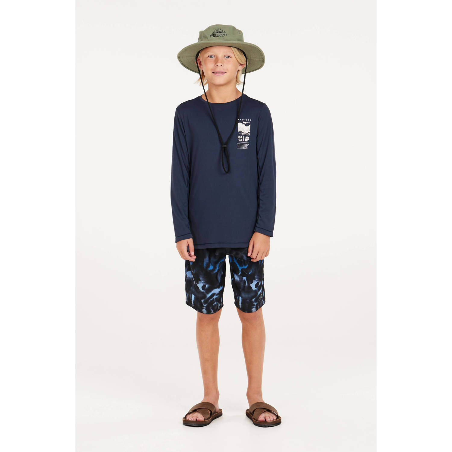 Protest UV T-shirt PRTHORN JR donkerblauw