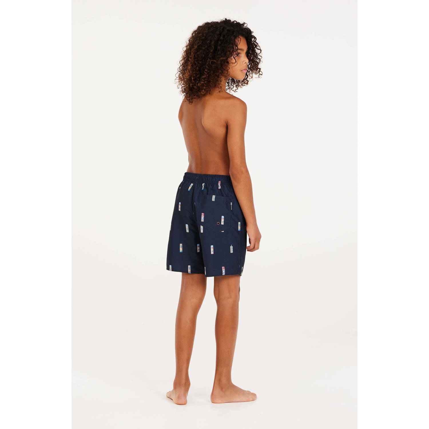 Protest zwemshort PRTBITMAP JR donkerblauw