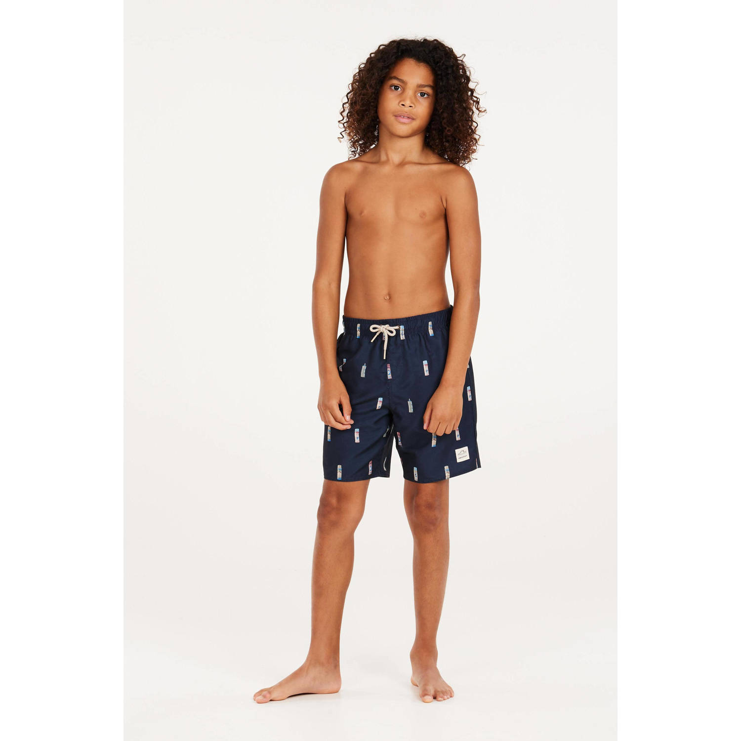 Protest zwemshort PRTBITMAP JR donkerblauw