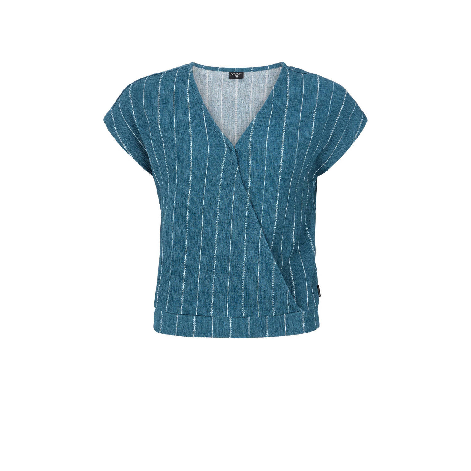 Protest gestreepte top PRTPOSY blauw ecru