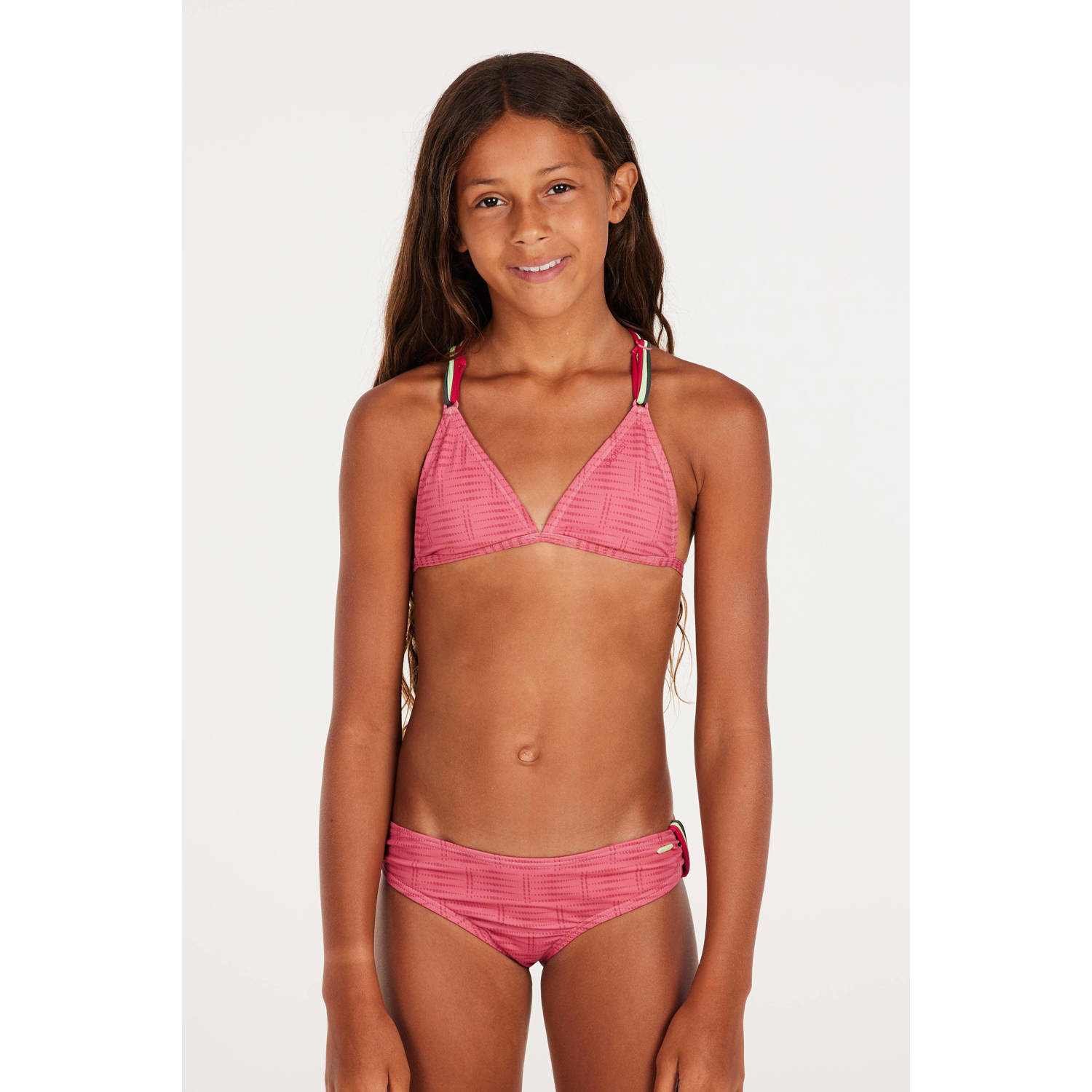 Protest triangel bikini PRTFIMKE JR roze Meisjes Polyester Streep 164