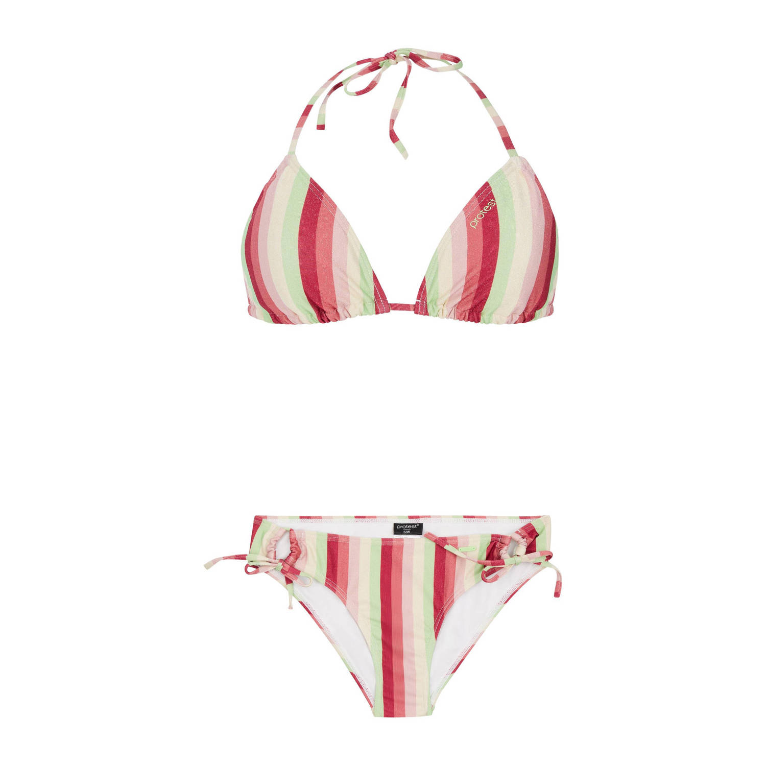 Protest voorgevormde triangel bikini met lurex PRTMOLA roze groen