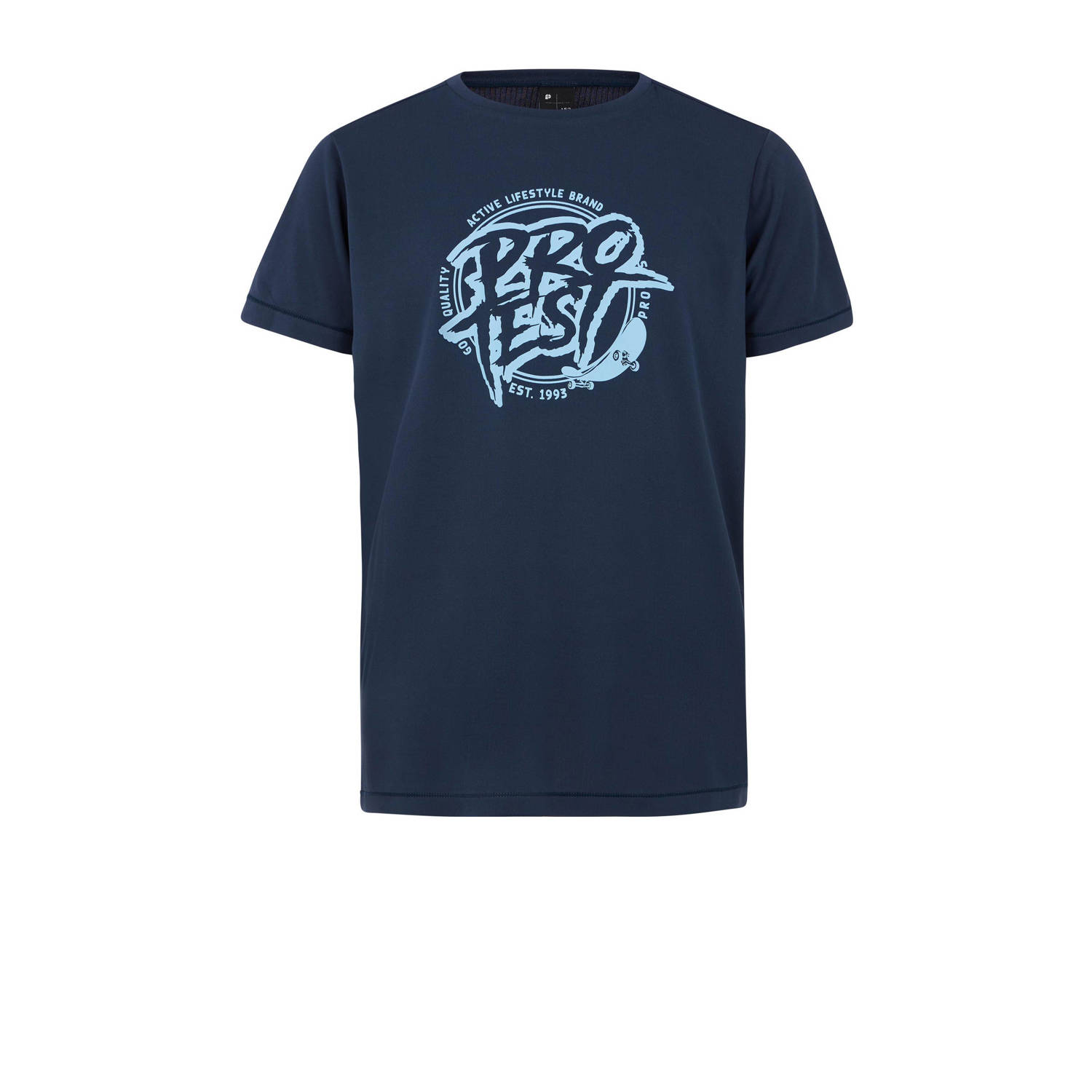 Protest UV T-shirt PRTISLAND JR donkerblauw UV shirt Jongens Polyester Ronde hals 116