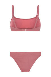 thumbnail: Protest voorgevormde crop bikini set PRTHIZZ met ribstructuur roze