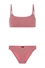 thumbnail: Protest voorgevormde crop bikini set PRTHIZZ met ribstructuur roze