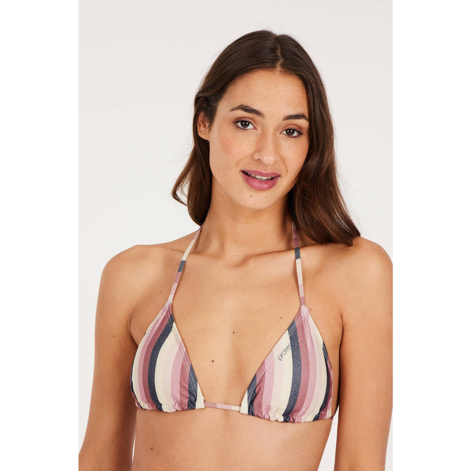 Protest voorgevormde triangel bikini met lurex PRTMOLA roze donkerblauw