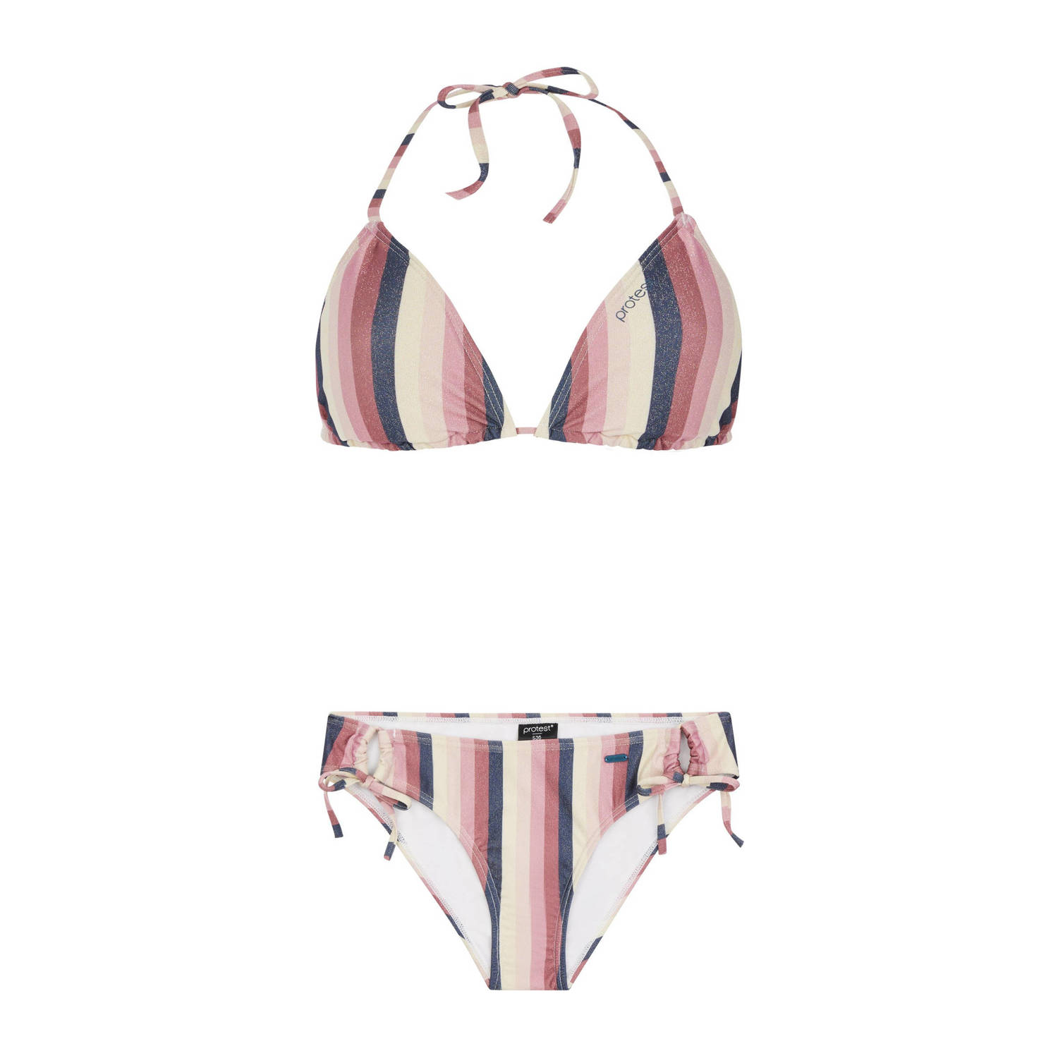 Protest voorgevormde triangel bikini met lurex PRTMOLA roze donkerblauw