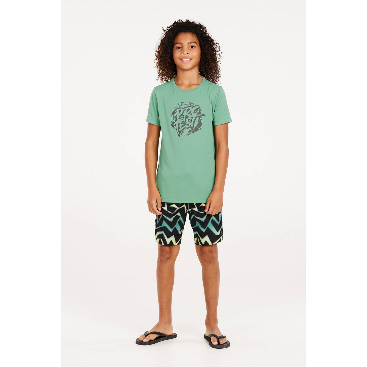 Protest UV T-shirt PRTISLAND JR groen