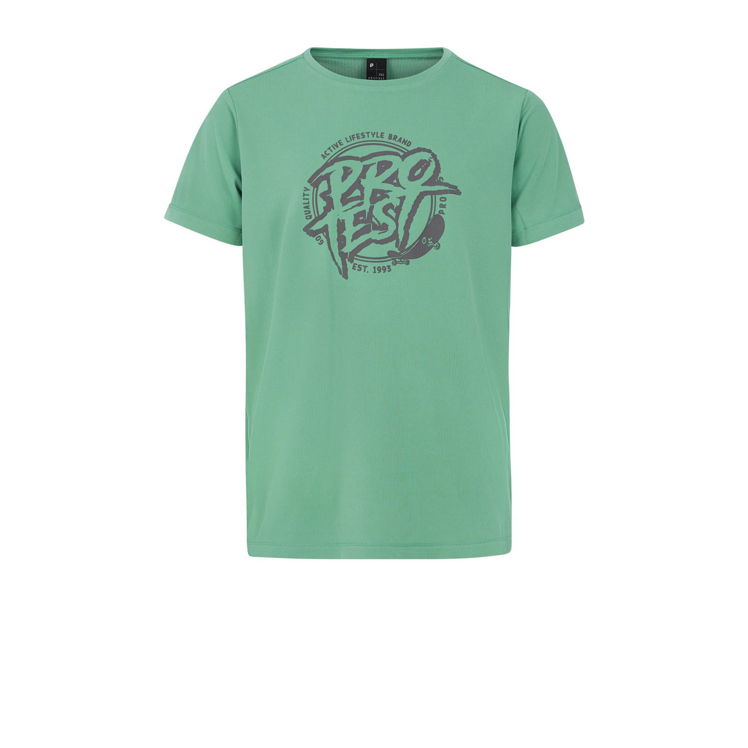Protest UV T-shirt PRTISLAND JR groen UV shirt Jongens Polyester Ronde hals 104