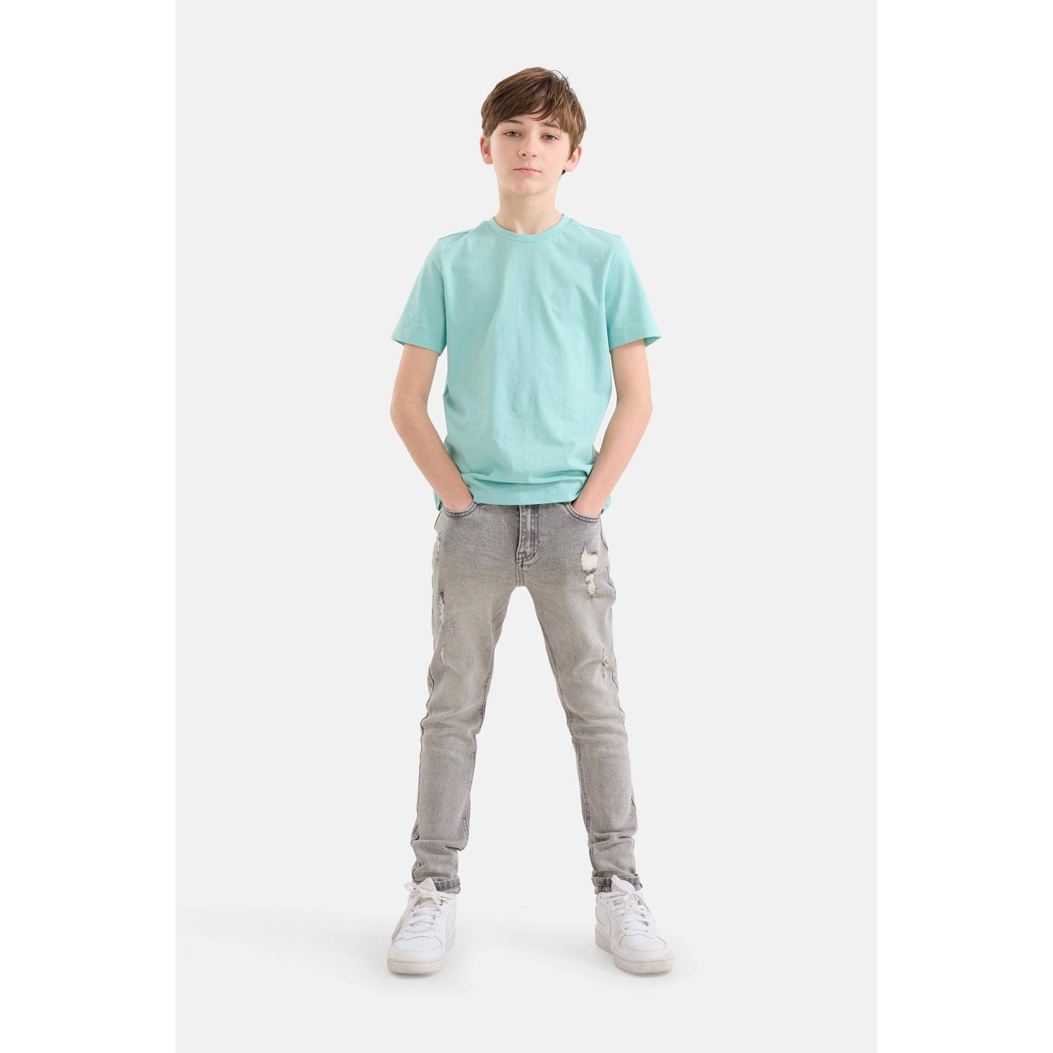 Shoeby T-shirt met backprint lichtblauw