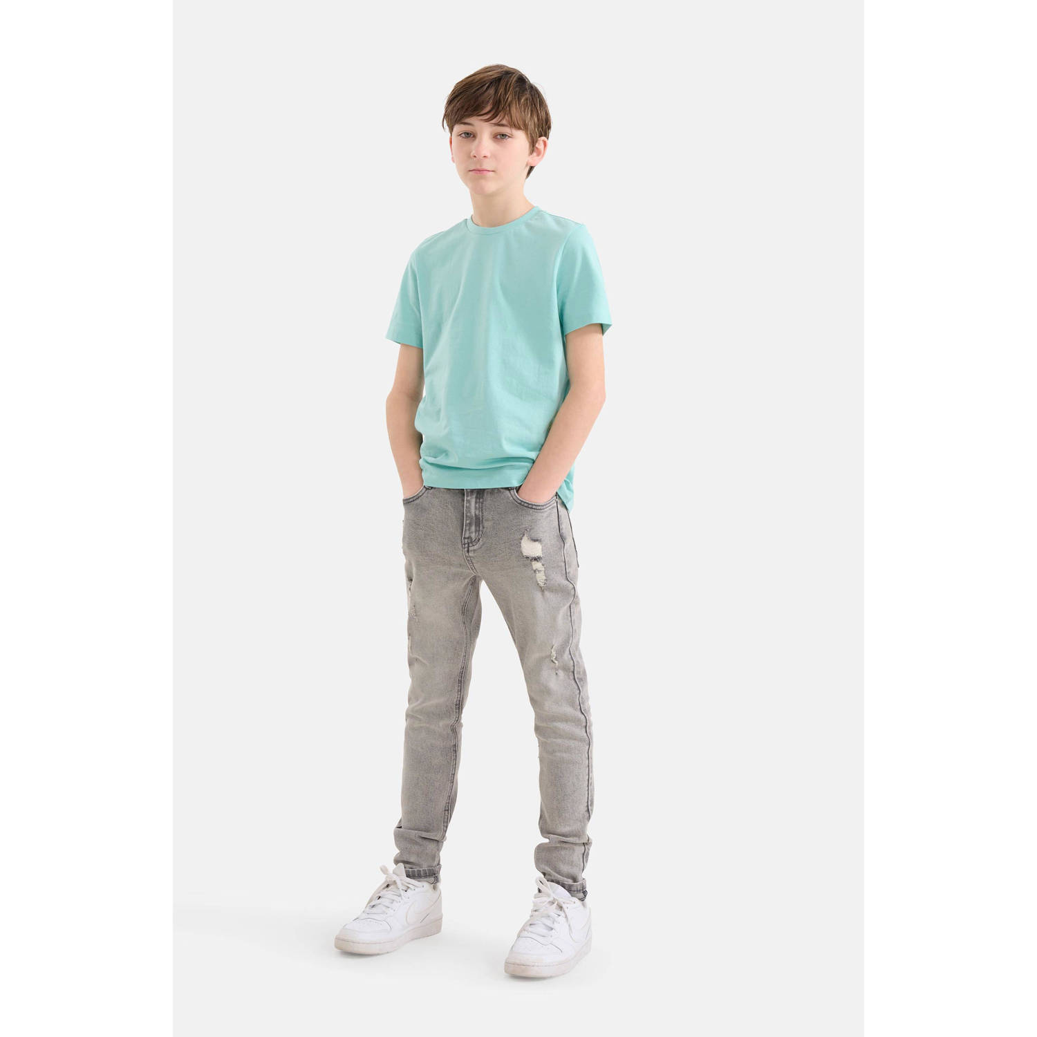 Shoeby T-shirt met backprint lichtblauw