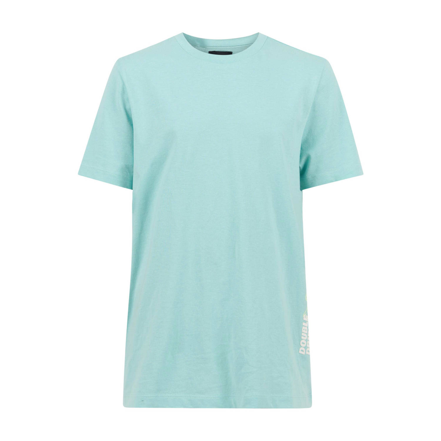 Shoeby T-shirt met backprint lichtblauw Jongens Katoen Ronde hals Backprint 110 116