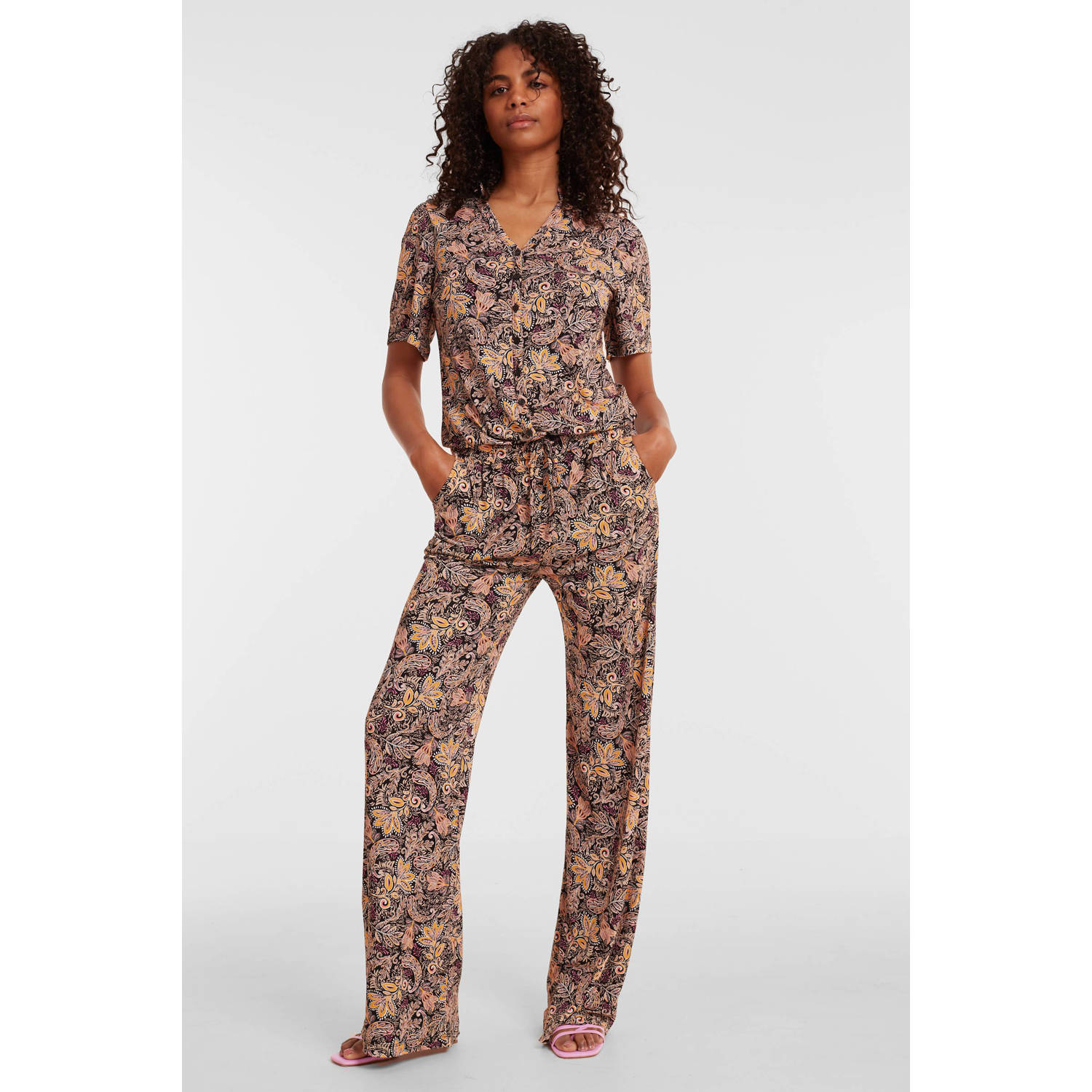 Geisha jumpsuit met all over print