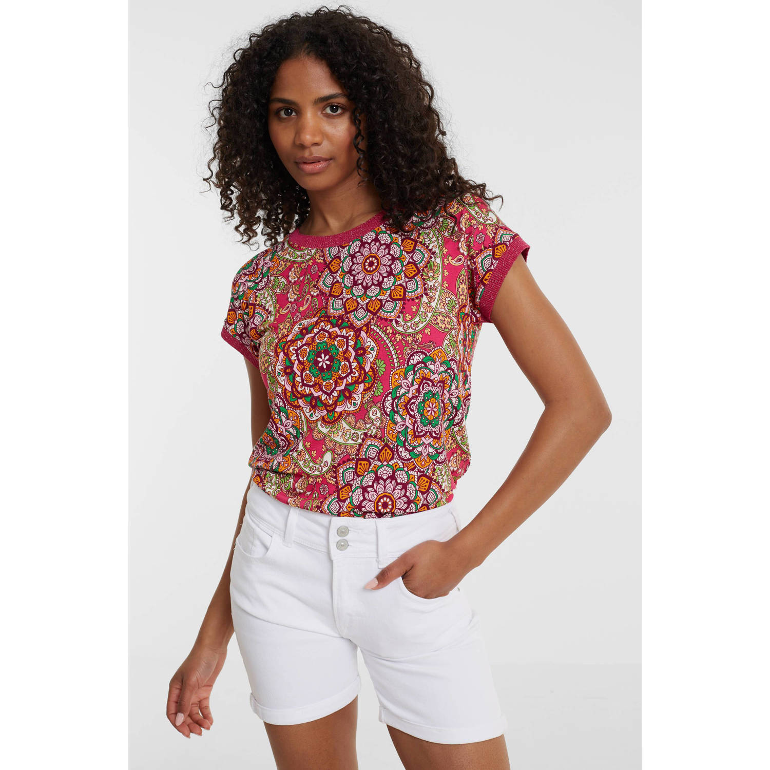 Geisha T-shirt met all over print
