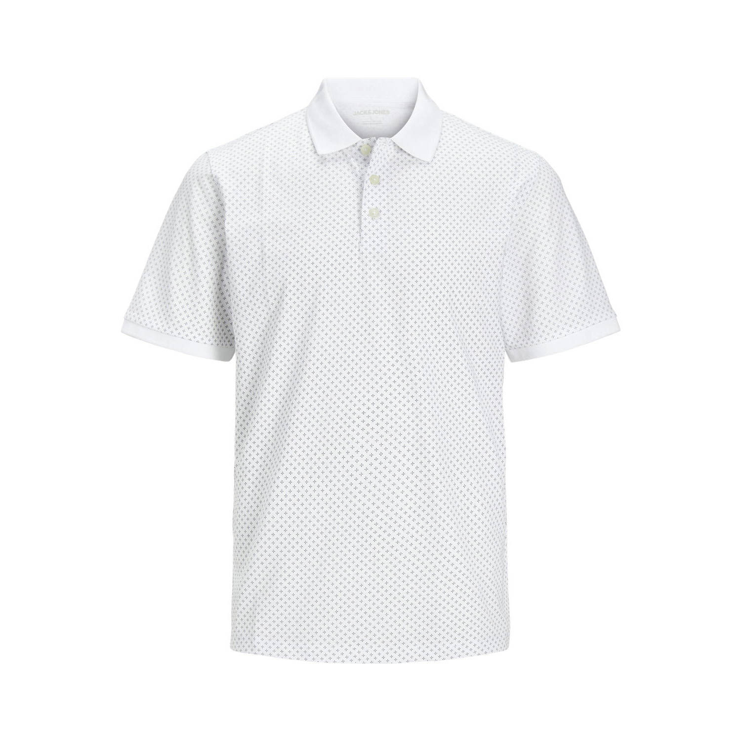 JACK & JONES PLUS SIZE polo JJLUIS Plus Size met all over print white