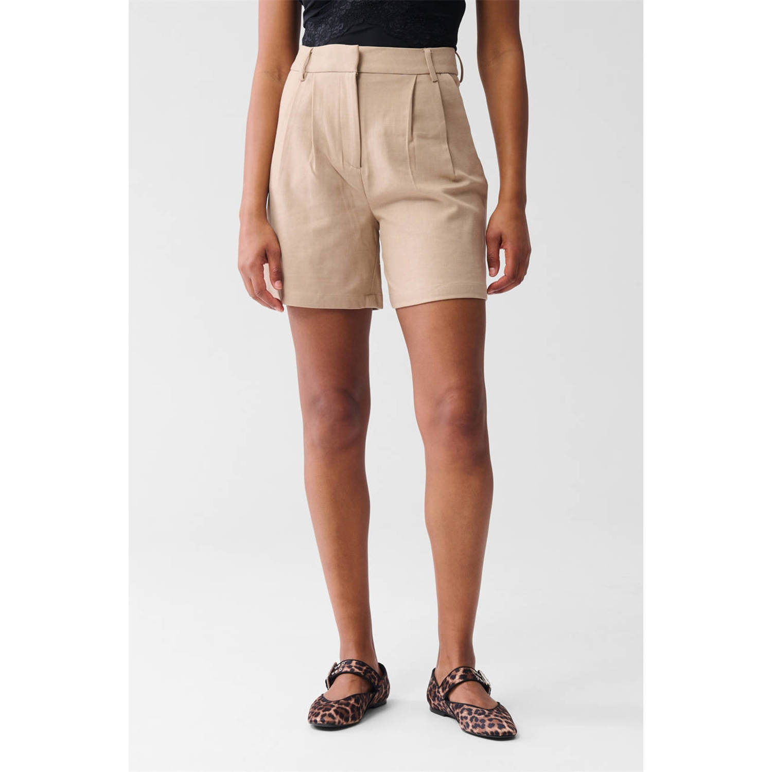 Shoeby high waist regular fit short zand