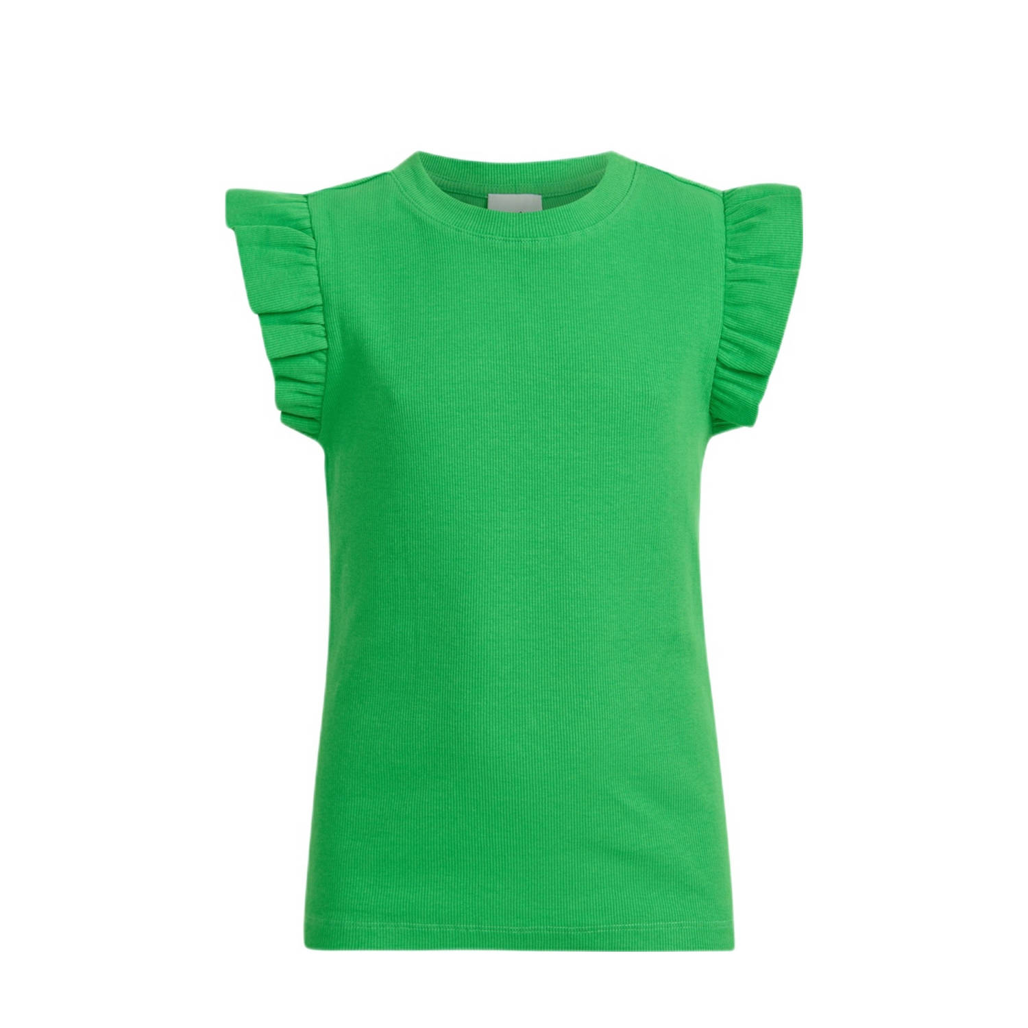 Shoeby T-shirt groen Meisjes Katoen Ronde hals Effen 146 152