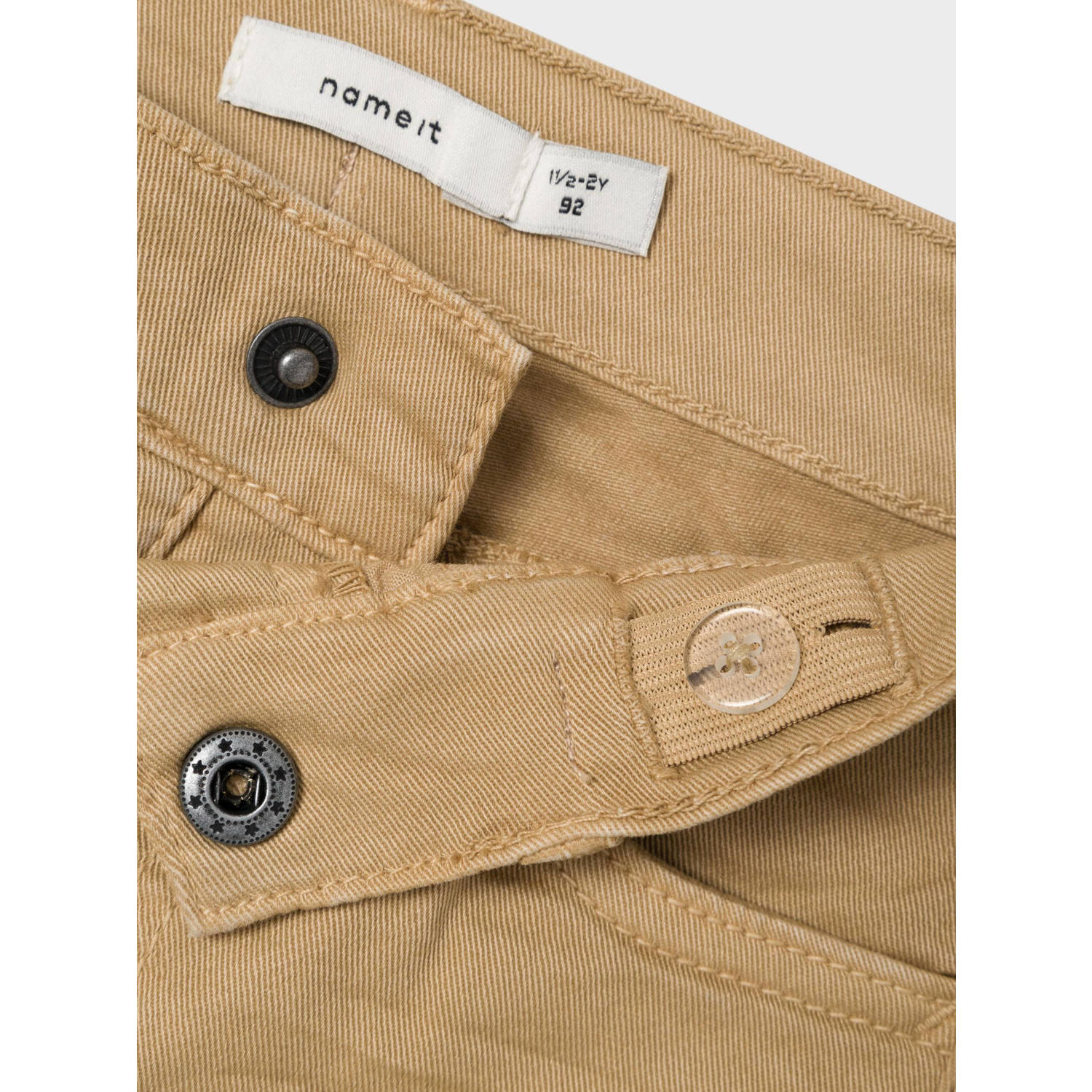 NAME IT MINI regular fit casual short NMMSILAS zand