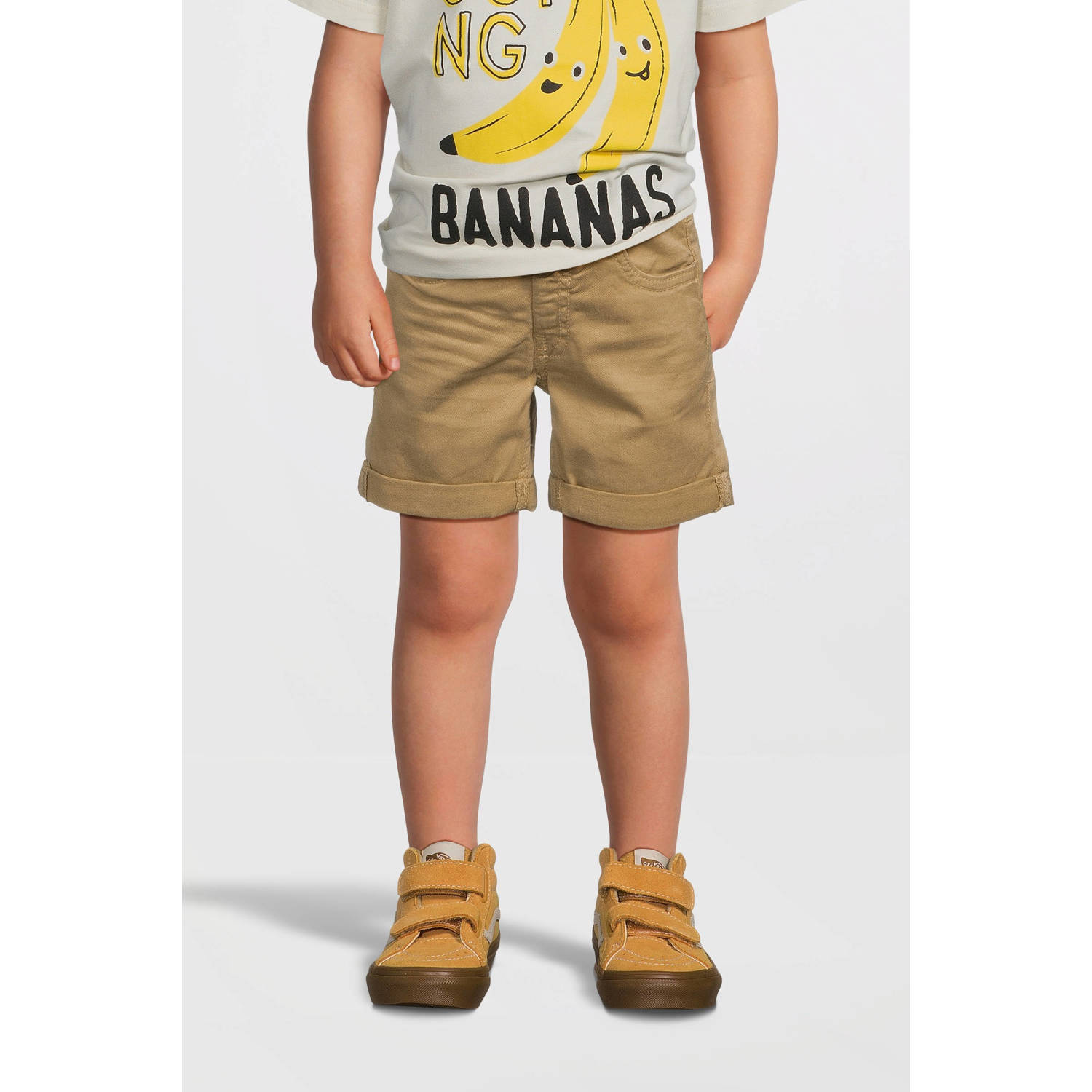 NAME IT MINI regular fit casual short NMMSILAS zand