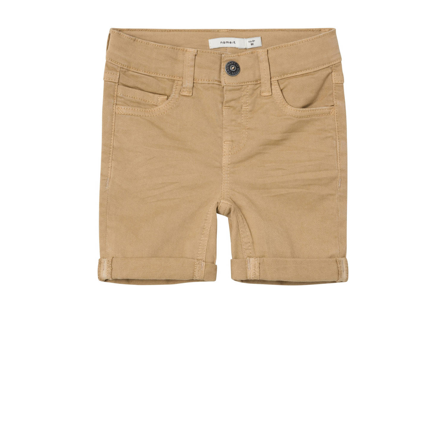 NAME IT MINI regular fit casual short NMMSILAS zand