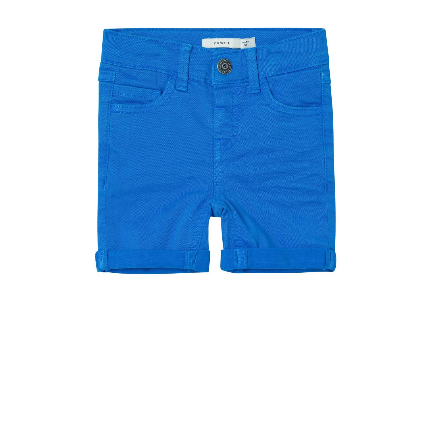 Name it MINI regular fit casual short NMMSILAS hardblauw Korte broek Jongens Stretchkatoen 110