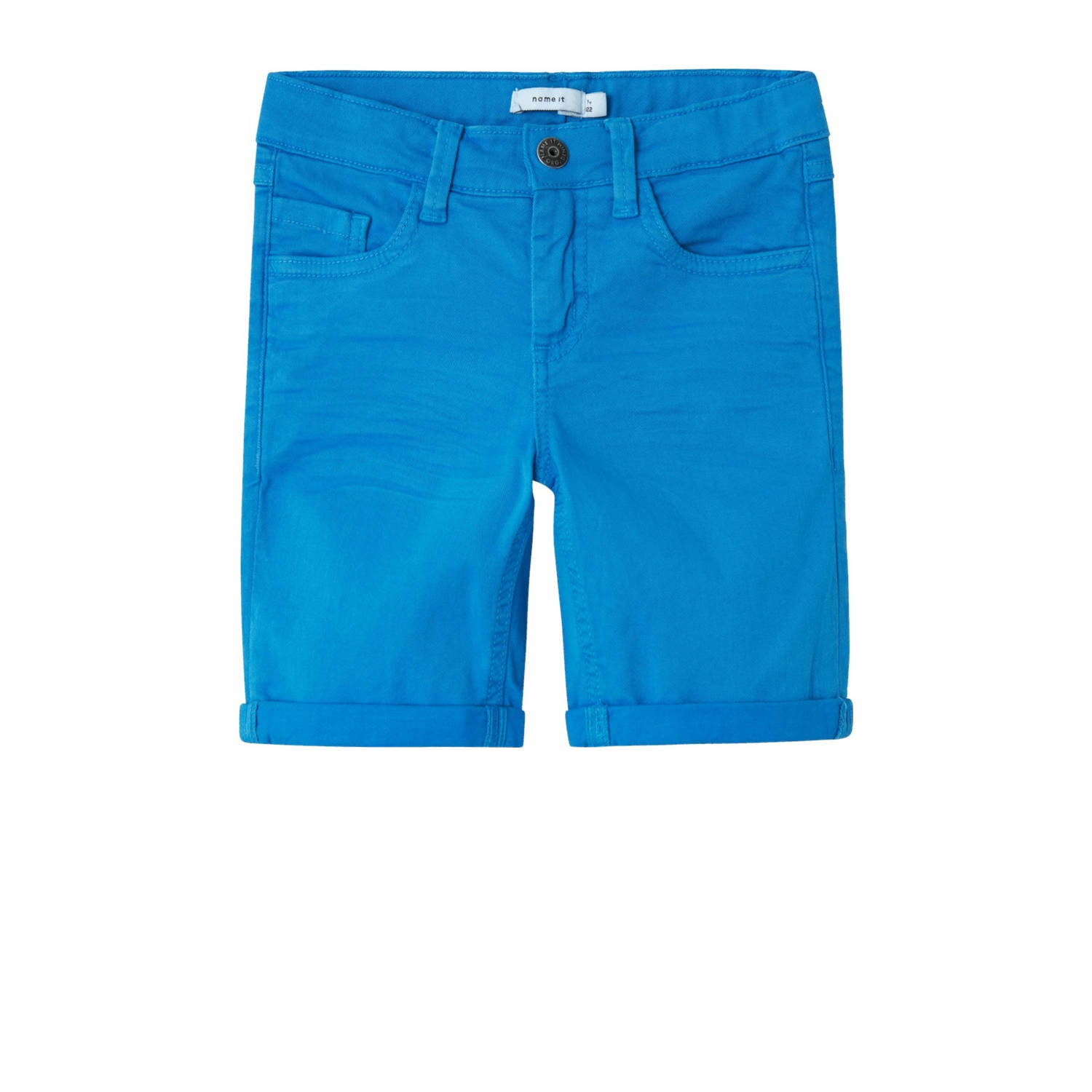 Name it KIDS regular fit bermuda NKMSILAS ISAK hardblauw Korte broek Jongens Stretchkatoen 134