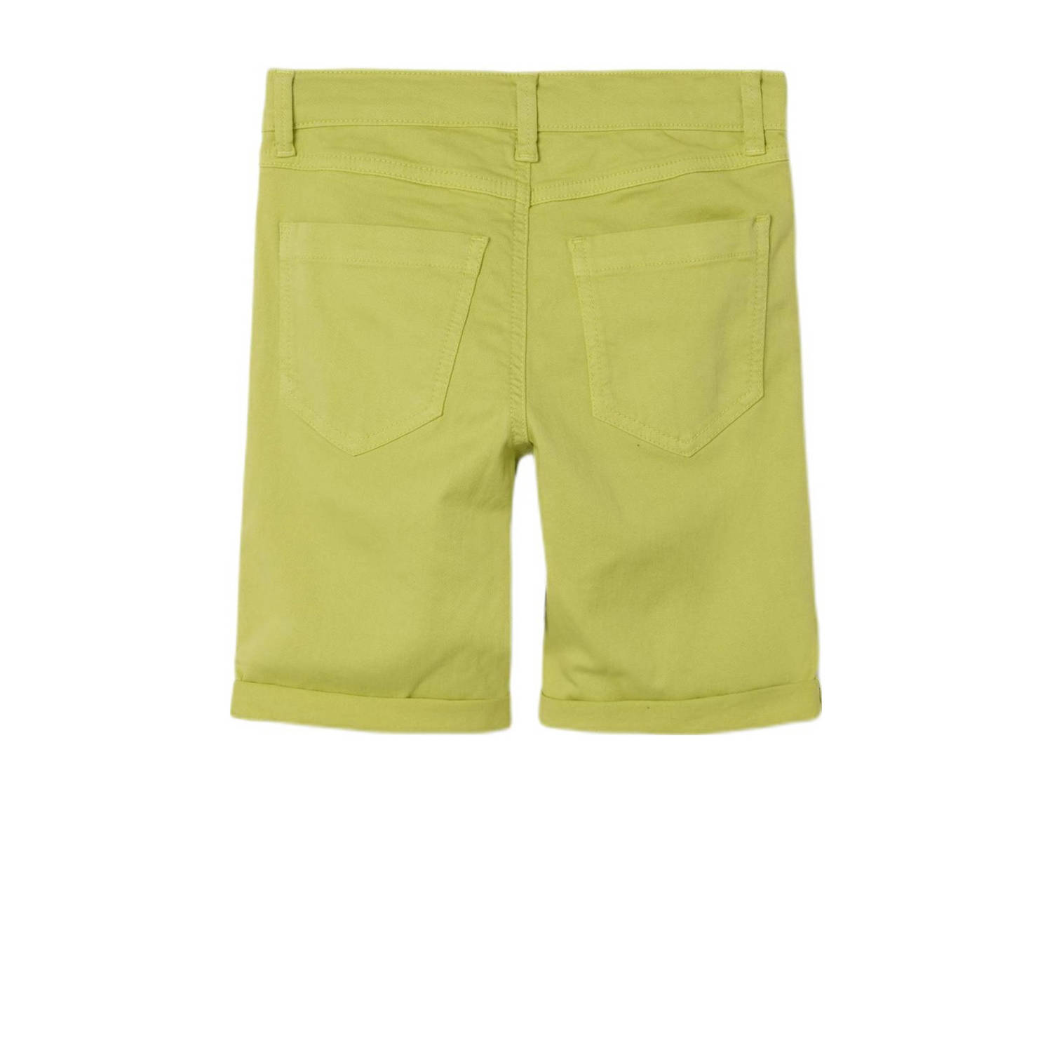 NAME IT KIDS regular fit bermuda NKMSILAS ISAK limegeel