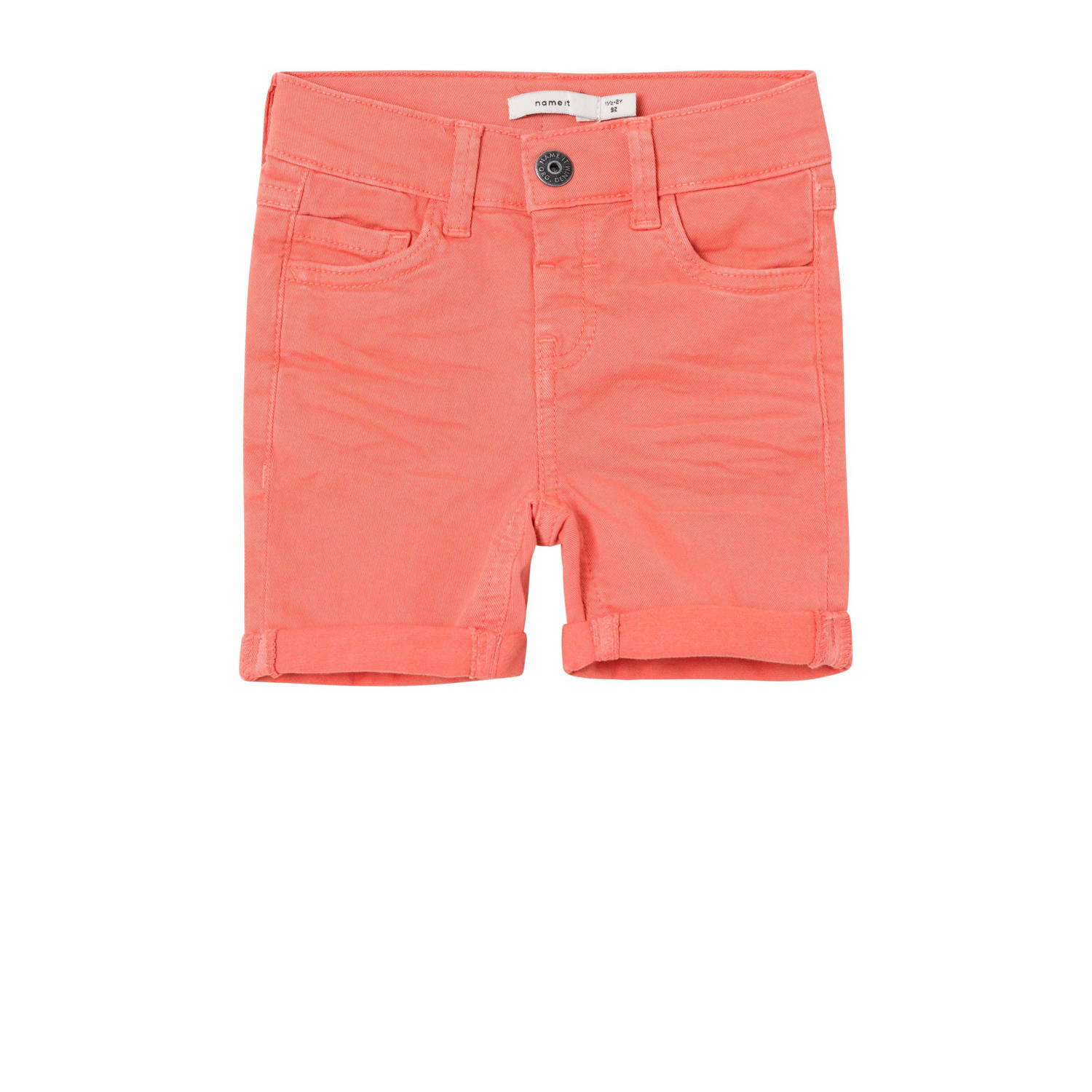 NAME IT MINI regular fit casual short NMMSILAS oranje