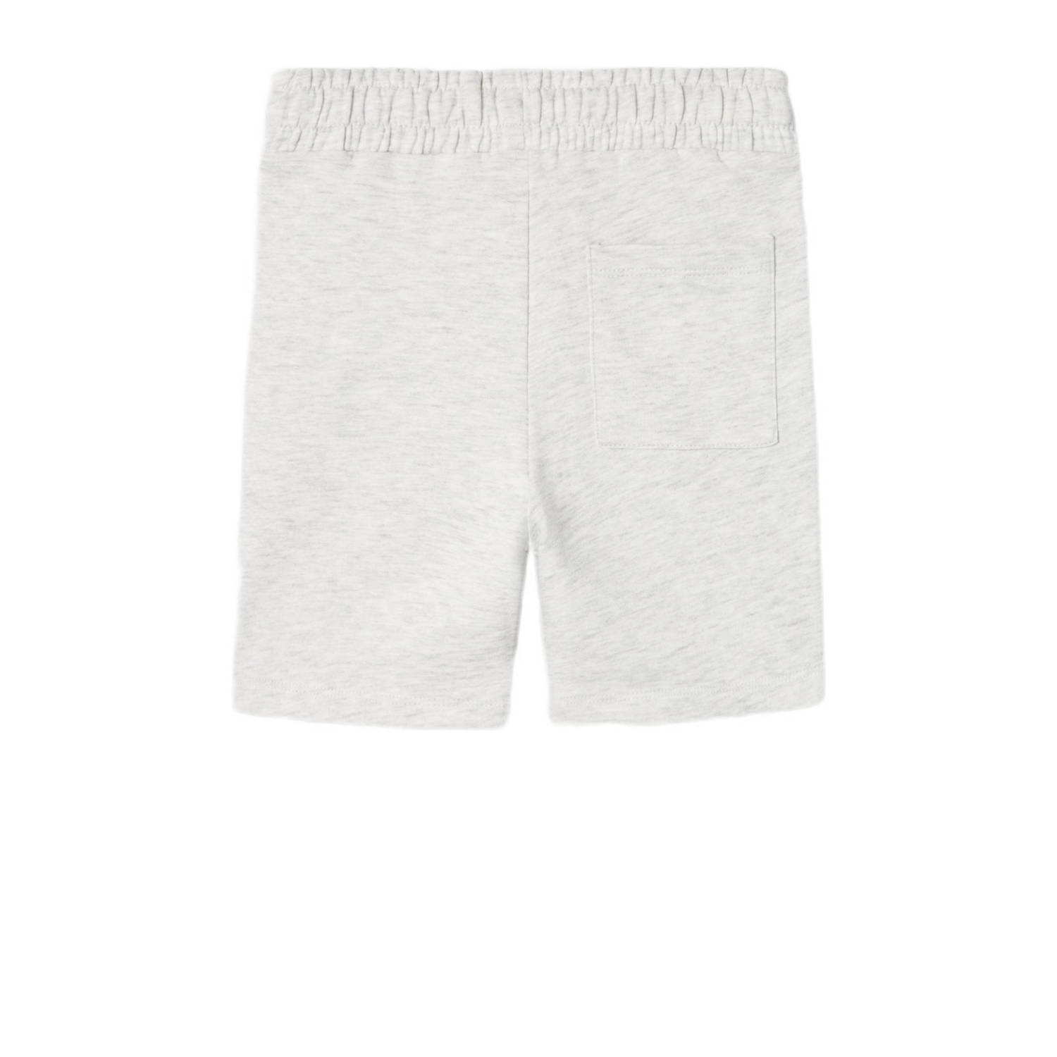 NAME IT KIDS sweatshort NKMDALOVAN met printopdruk lichtgrijs