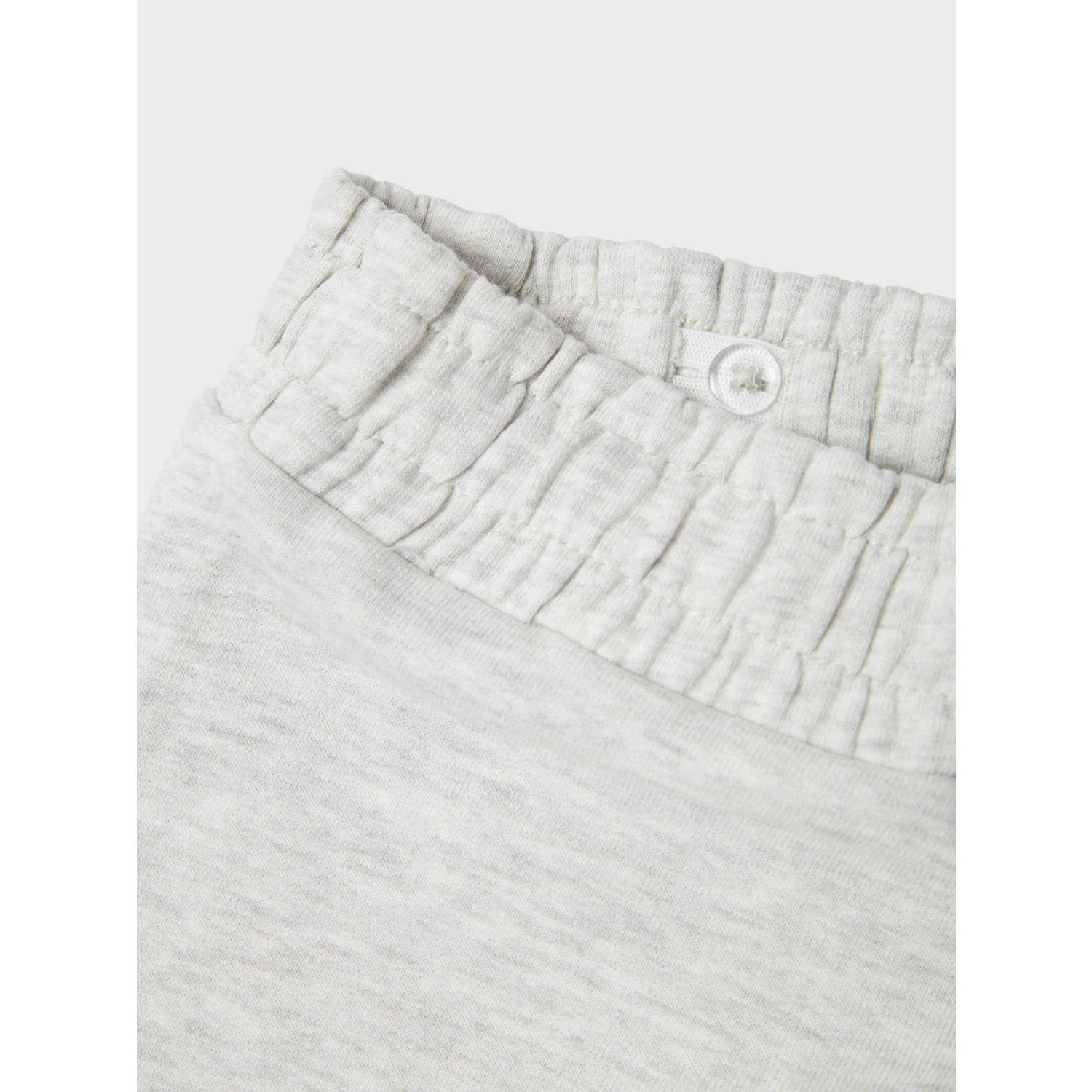 NAME IT KIDS sweatshort NKMDALOVAN met printopdruk lichtgrijs