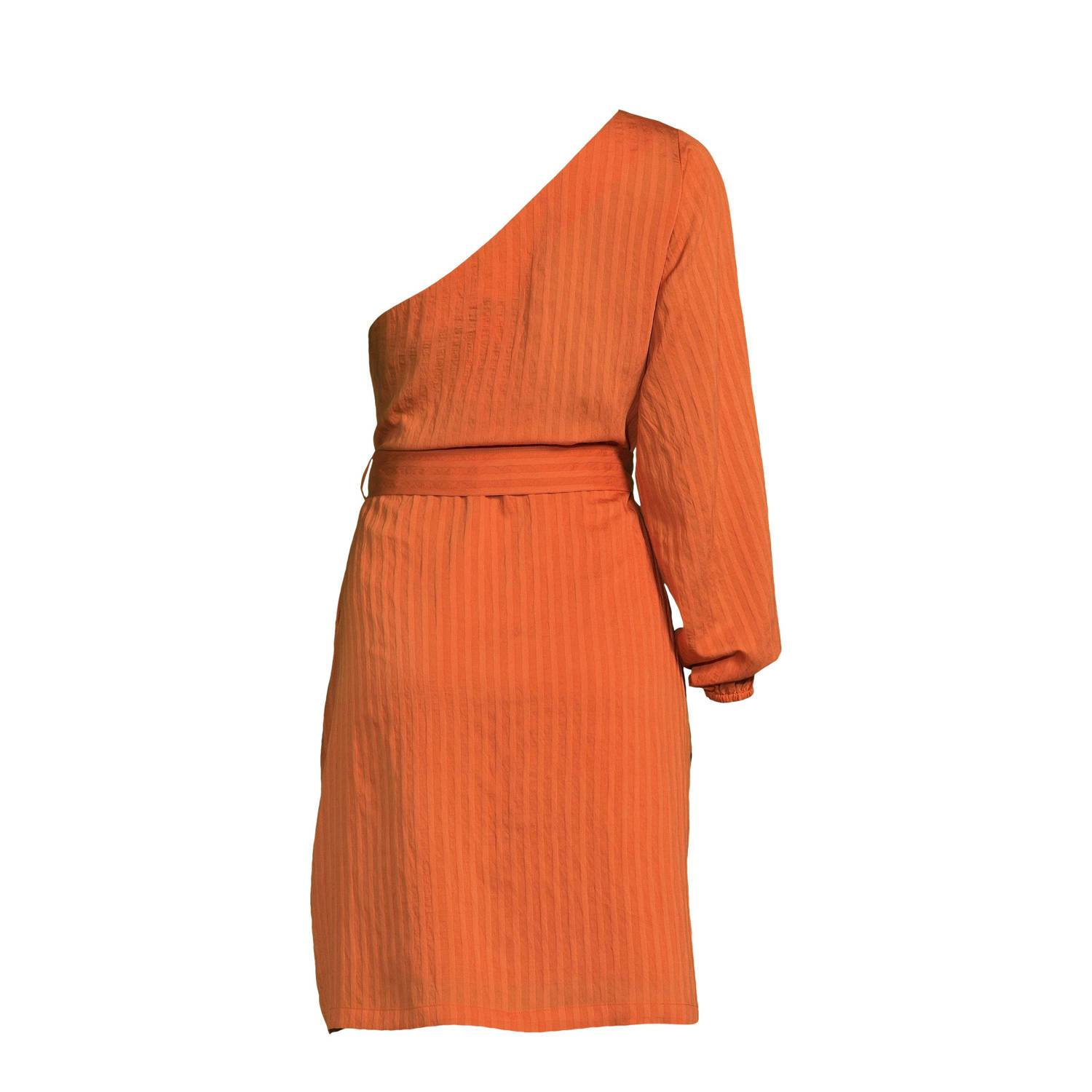 Another-Label gestreepte jurk oranje