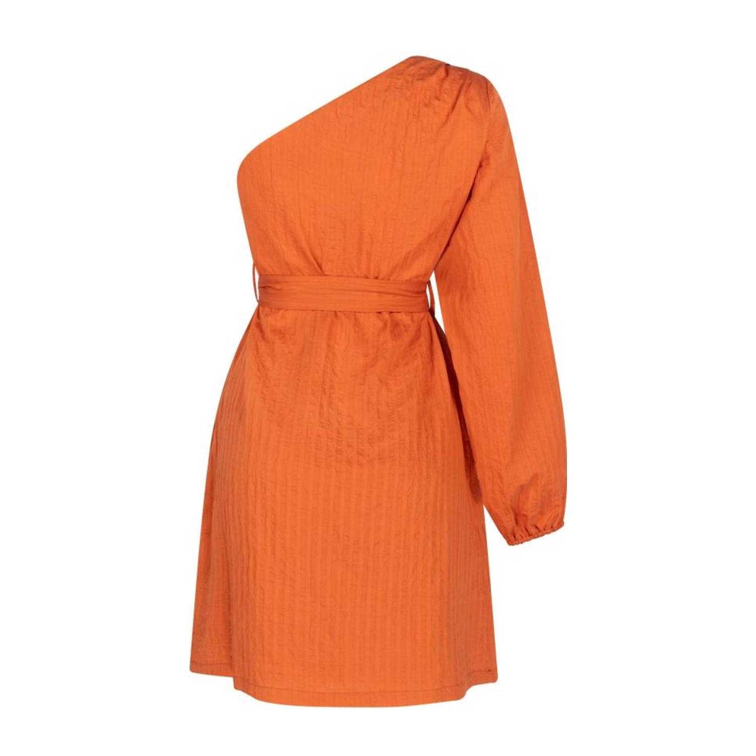 Another-Label gestreepte jurk oranje