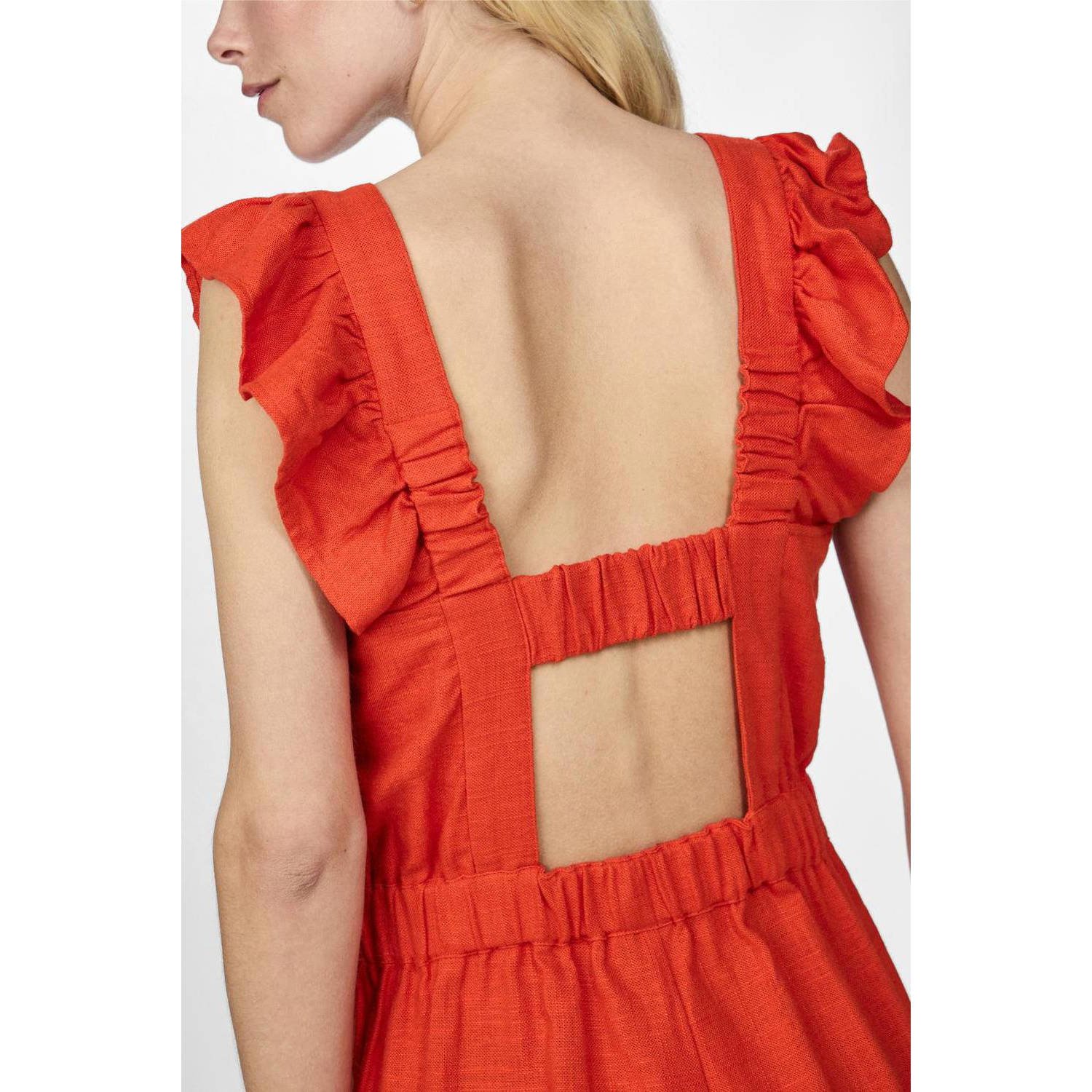 Y.A.S jumpsuit YASISMA rood oranje
