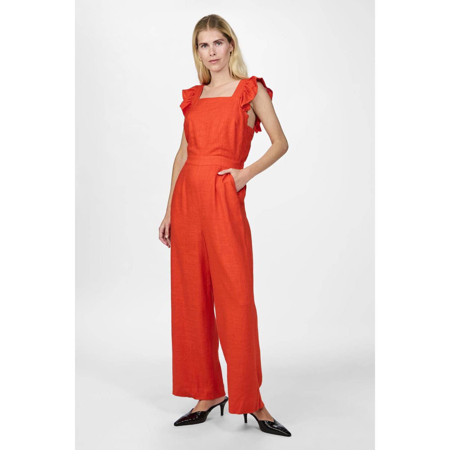 Y.A.S jumpsuit YASISMA rood oranje