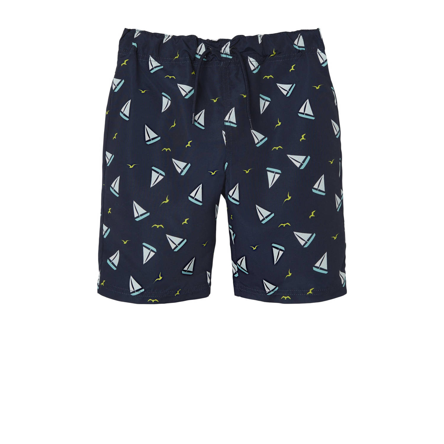 Name it KIDS zwemshort NKMZORRO donkerblauw Jongens Polyester All over print 116