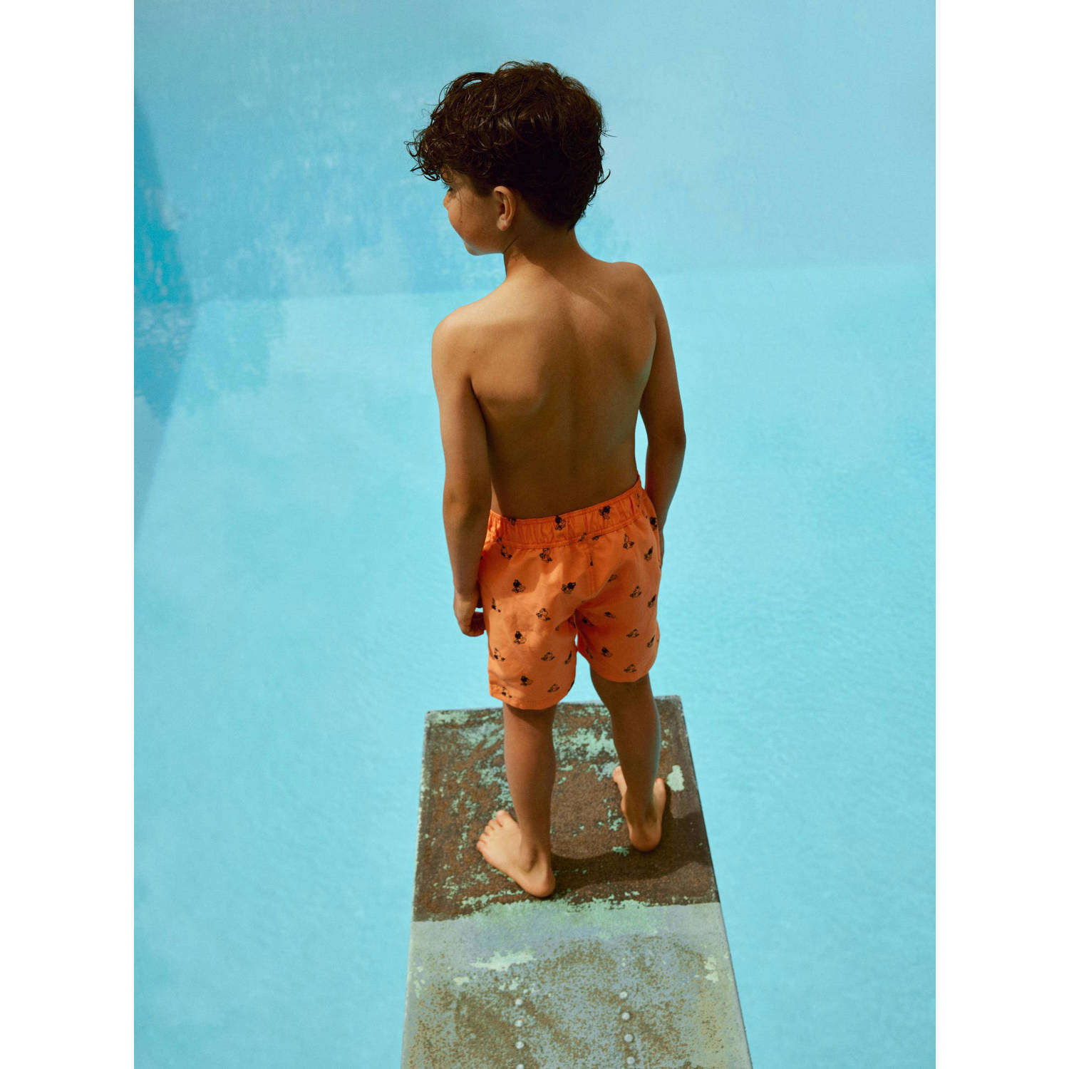 NAME IT KIDS zwemshort NKMZADDI met all over print oranje