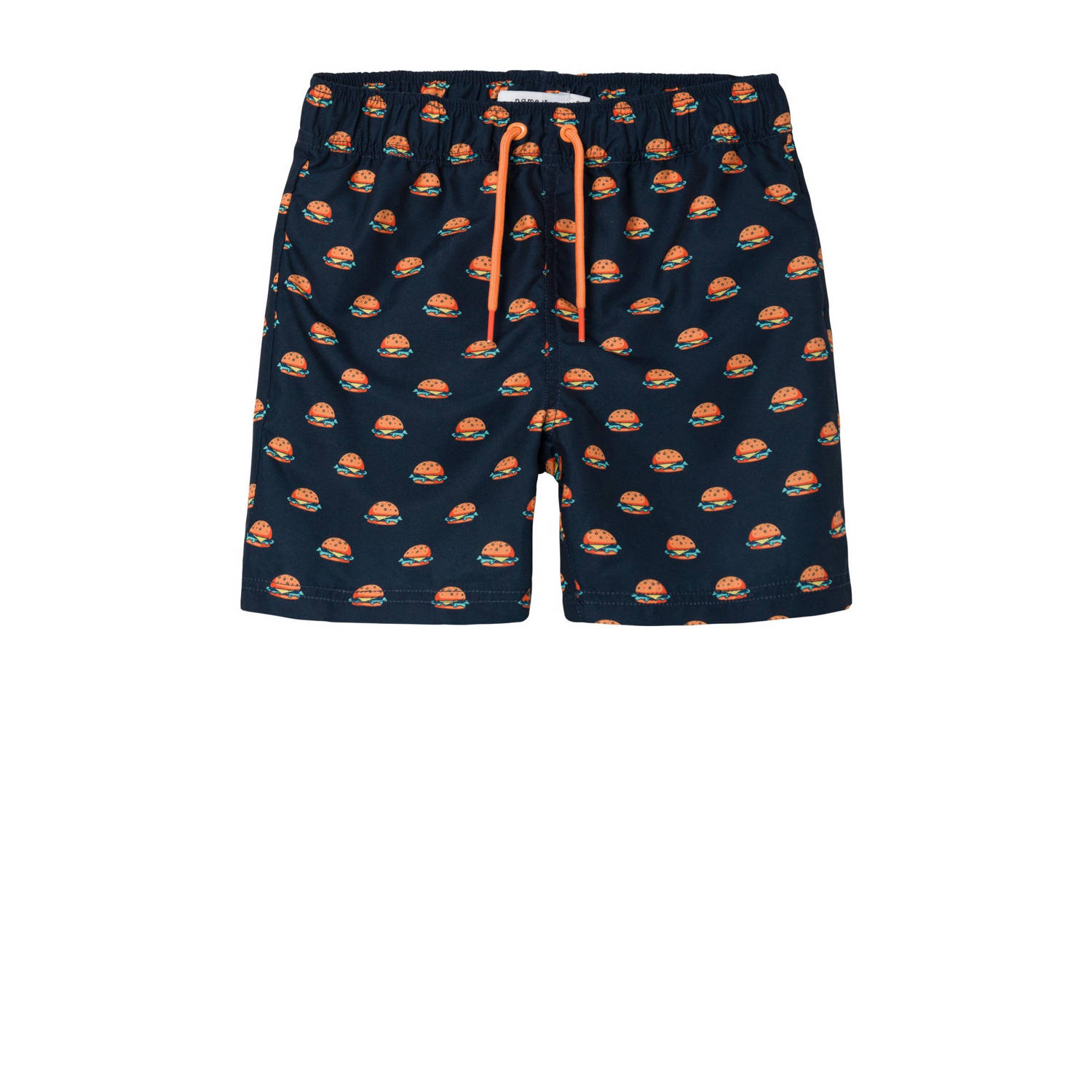 Name it KIDS zwemshort NKMZADDI met all over print donkerblauw Jongens Gerecycled polyester 152