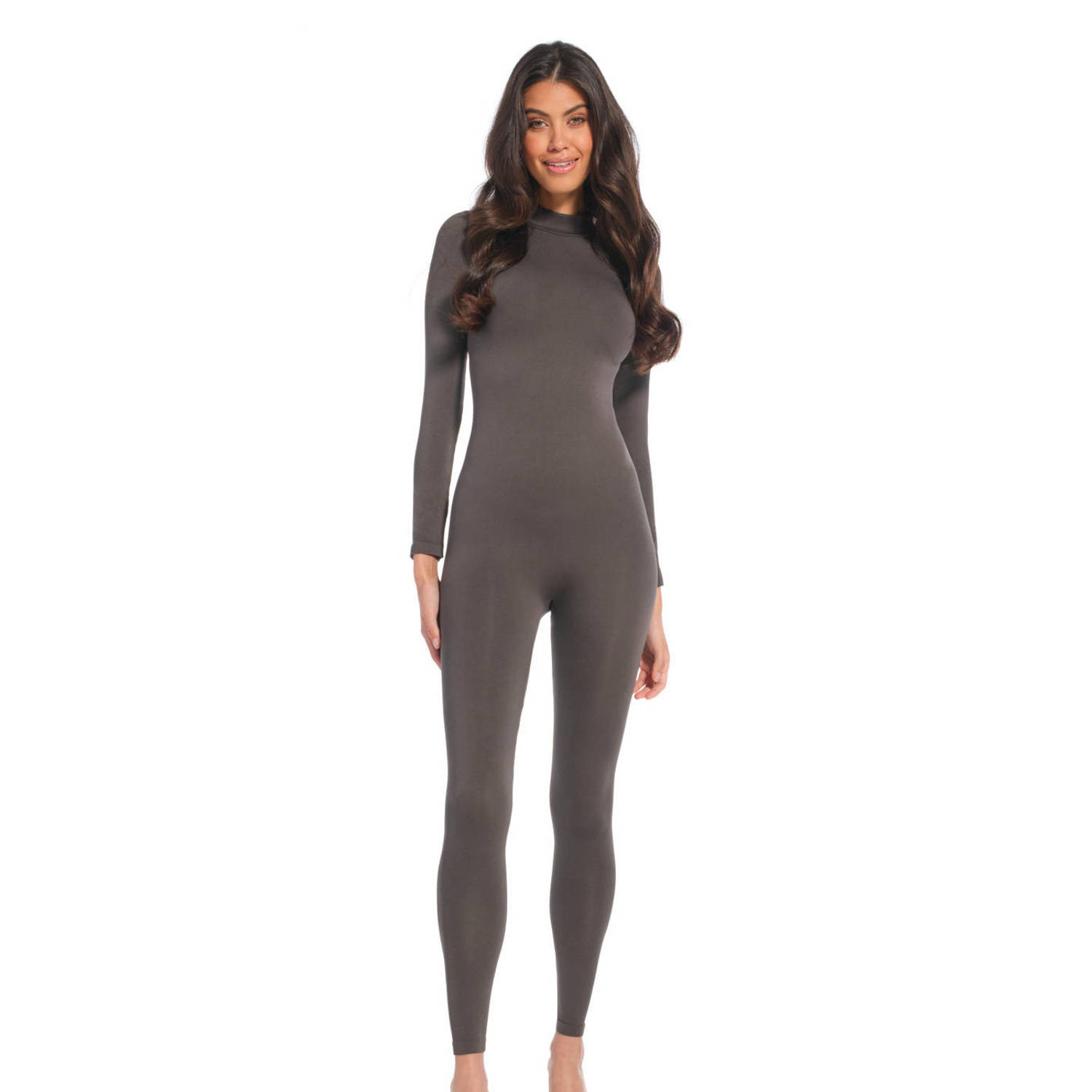 MAGIC Bodyfashion bodycon catsuit donkerbruin