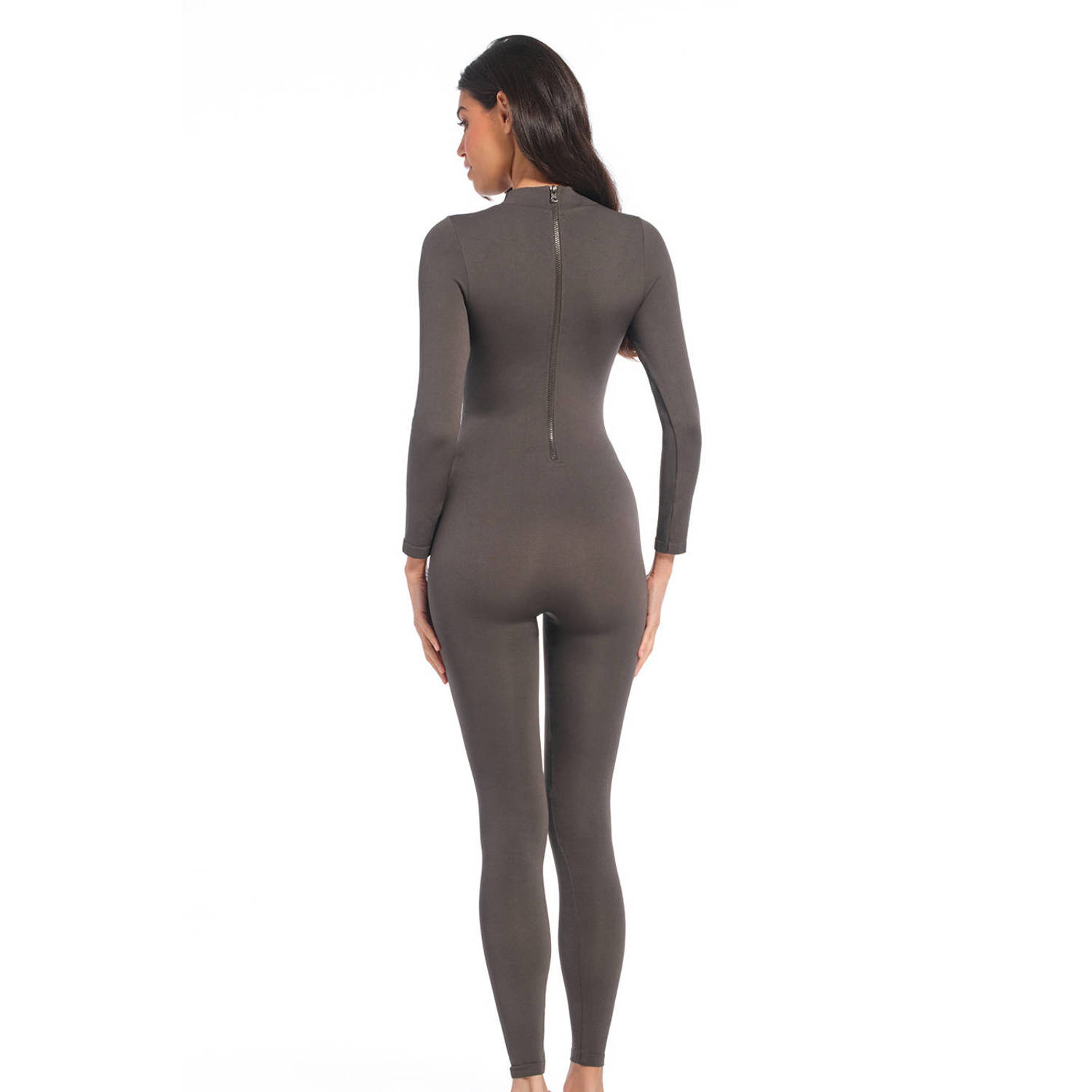 MAGIC Bodyfashion bodycon catsuit donkerbruin