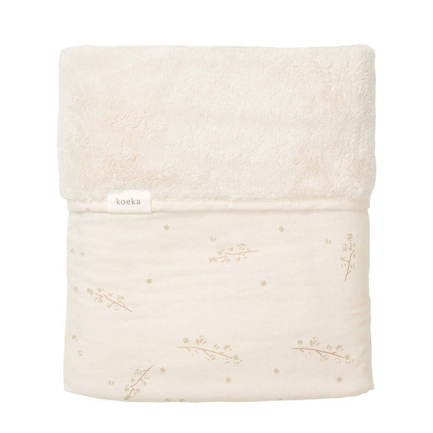 Koeka reversible wiegdeken Coast met teddy offwhite