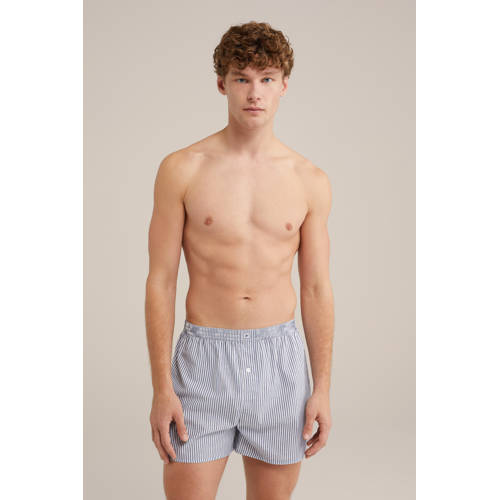 WE Fashion wijde boxershort blauw/wit afbeelding